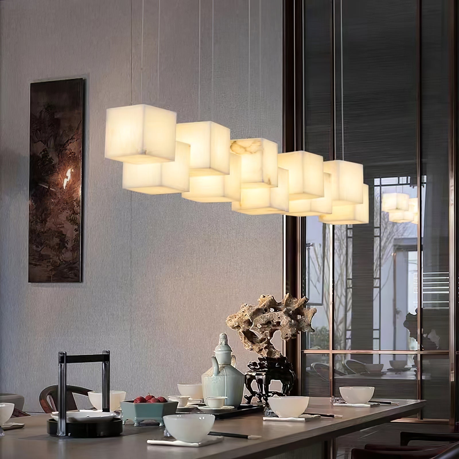 CHARLESTON IVORY CRYSTAL LUMINAIRE