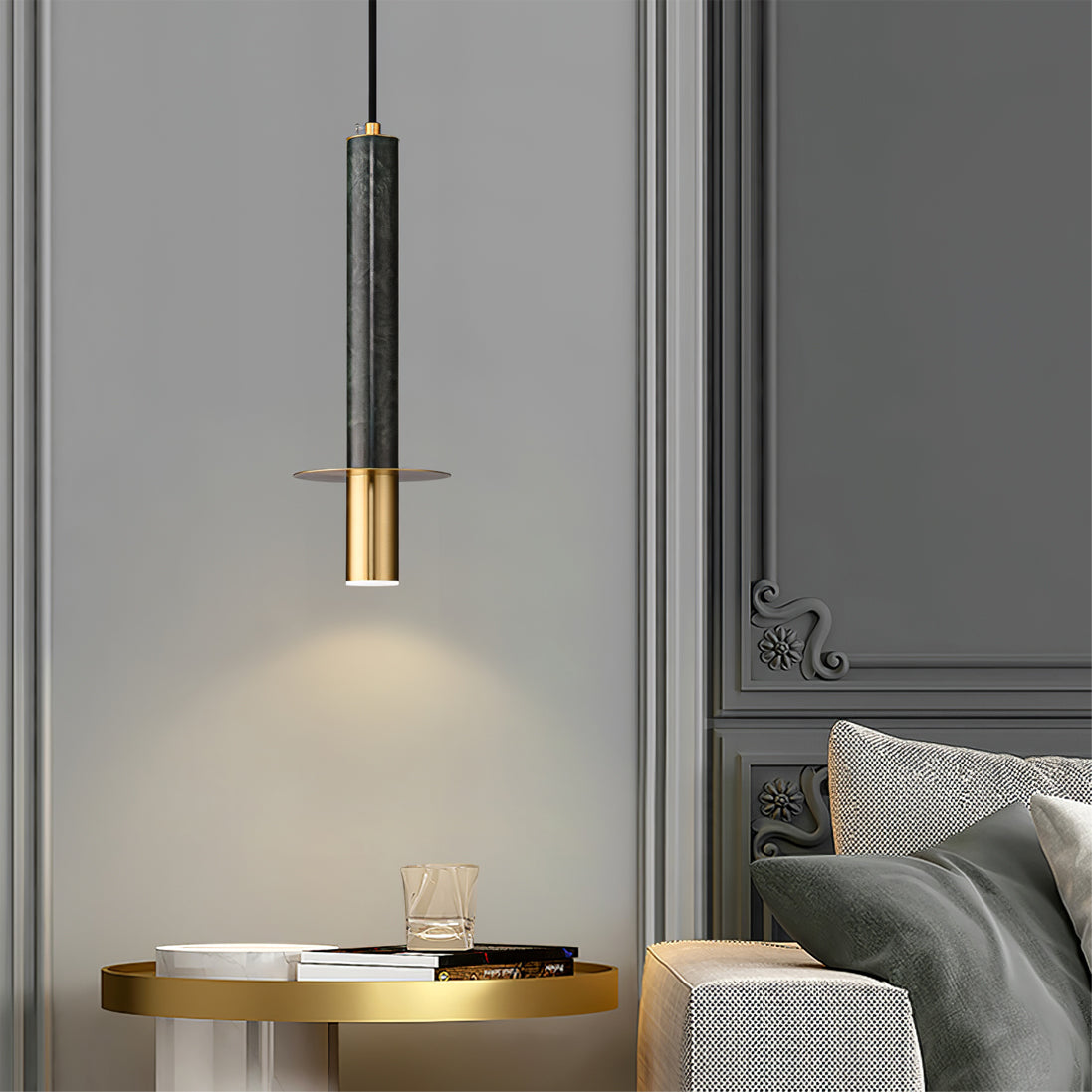 WINCHESTER MARBLE TUBE HANGING LIGHT