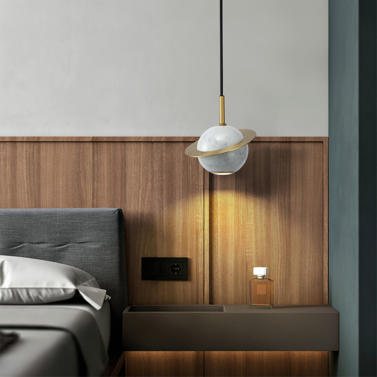 FENWICK MARBLE GLOBE HANGING LIGHT