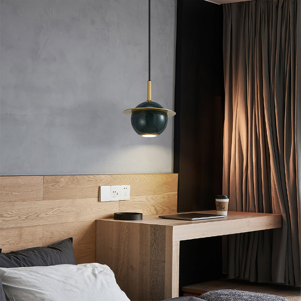 FENWICK MARBLE GLOBE HANGING LIGHT