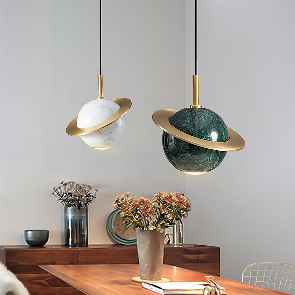 FENWICK MARBLE GLOBE HANGING LIGHT
