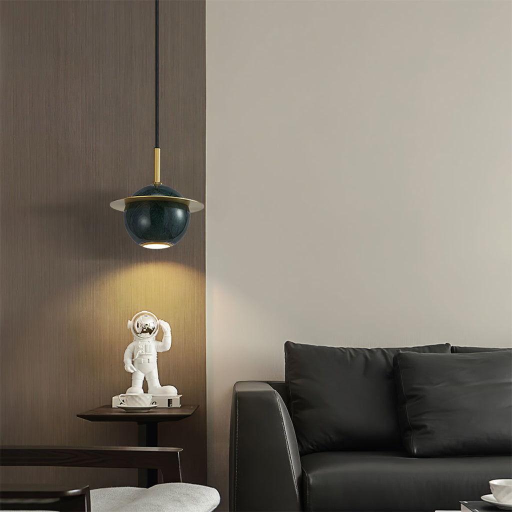 FENWICK MARBLE GLOBE HANGING LIGHT