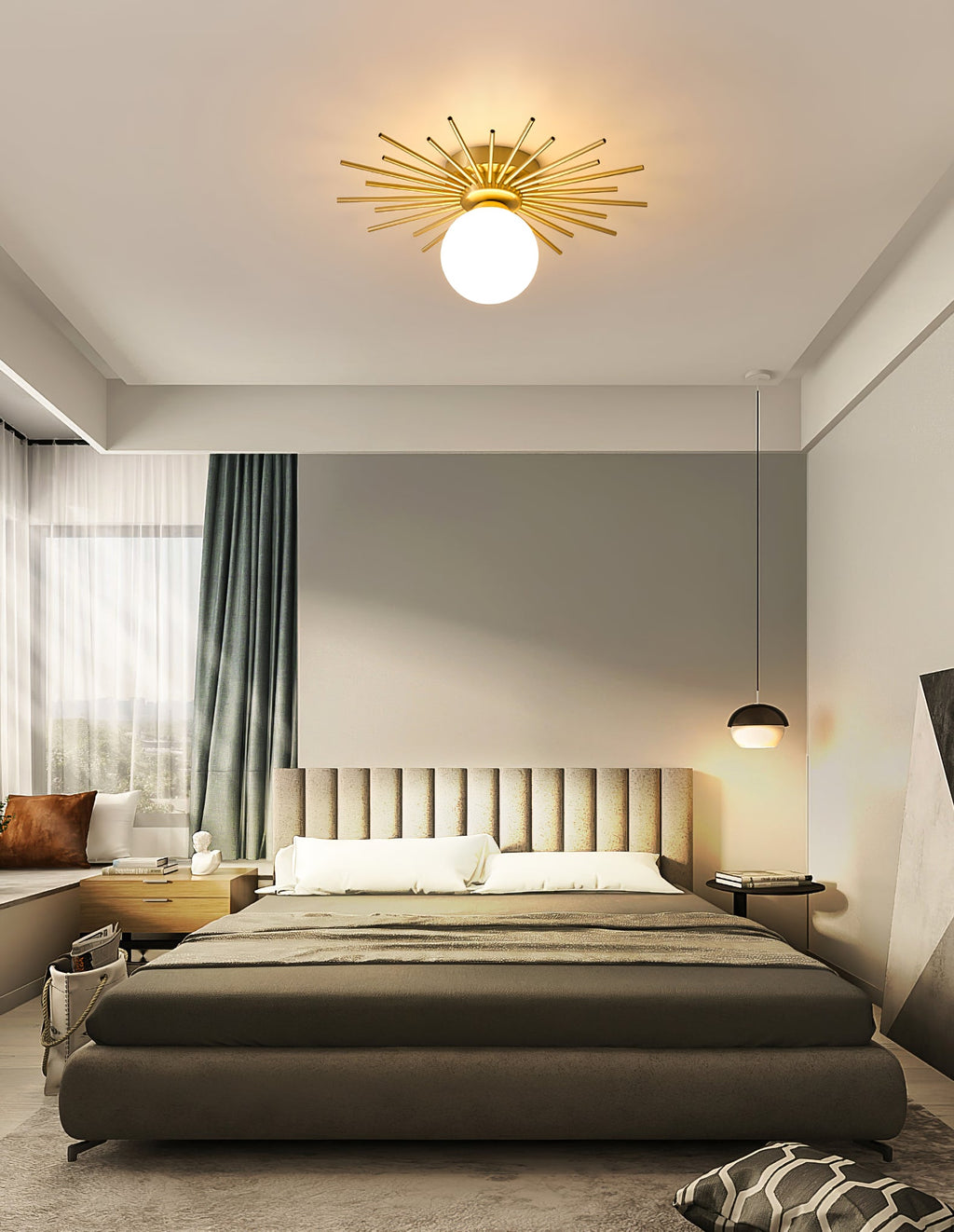CHARLESTON HEMLOCK DRUM CEILING LIGHT
