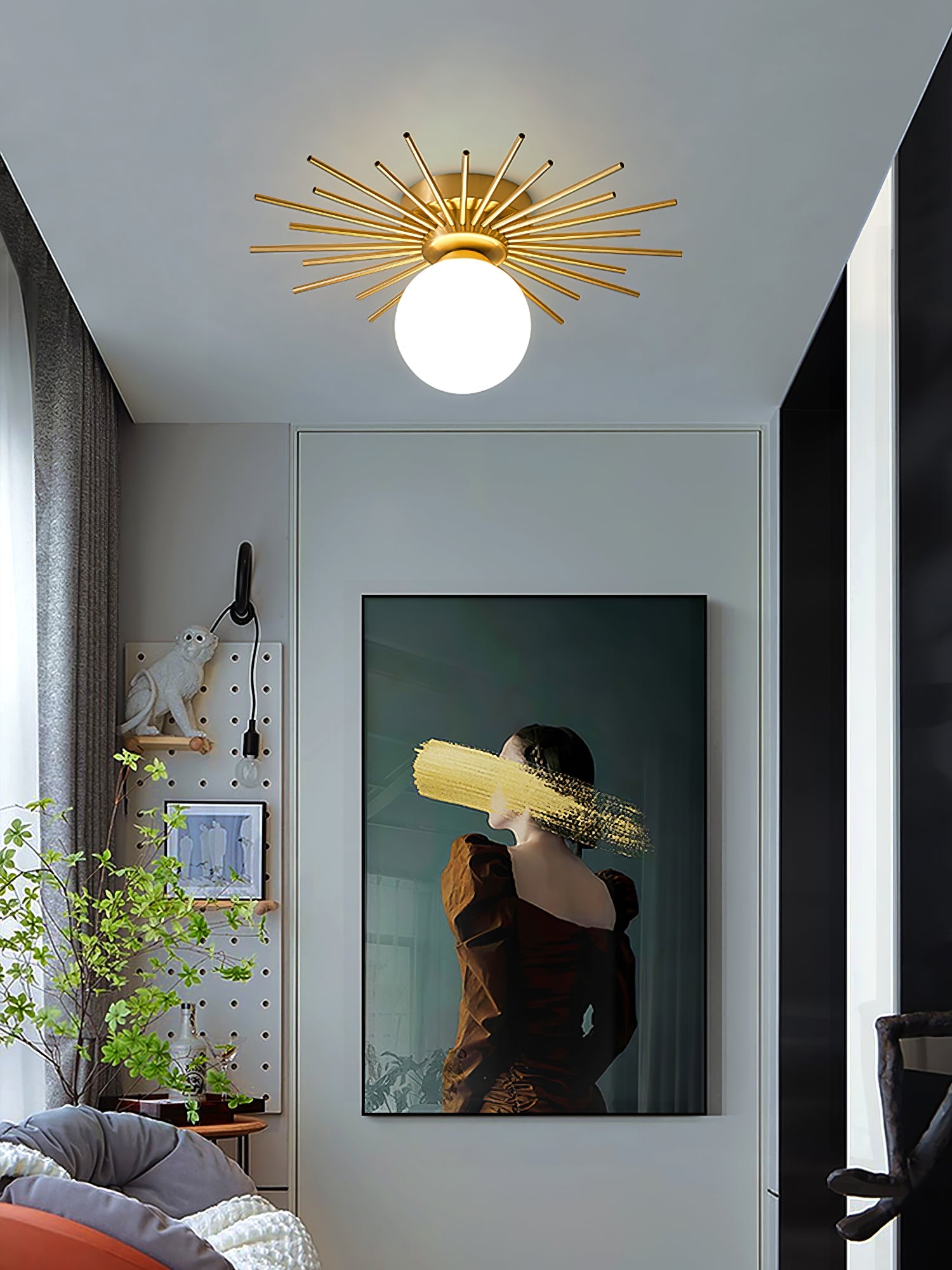 CHARLESTON HEMLOCK DRUM CEILING LIGHT