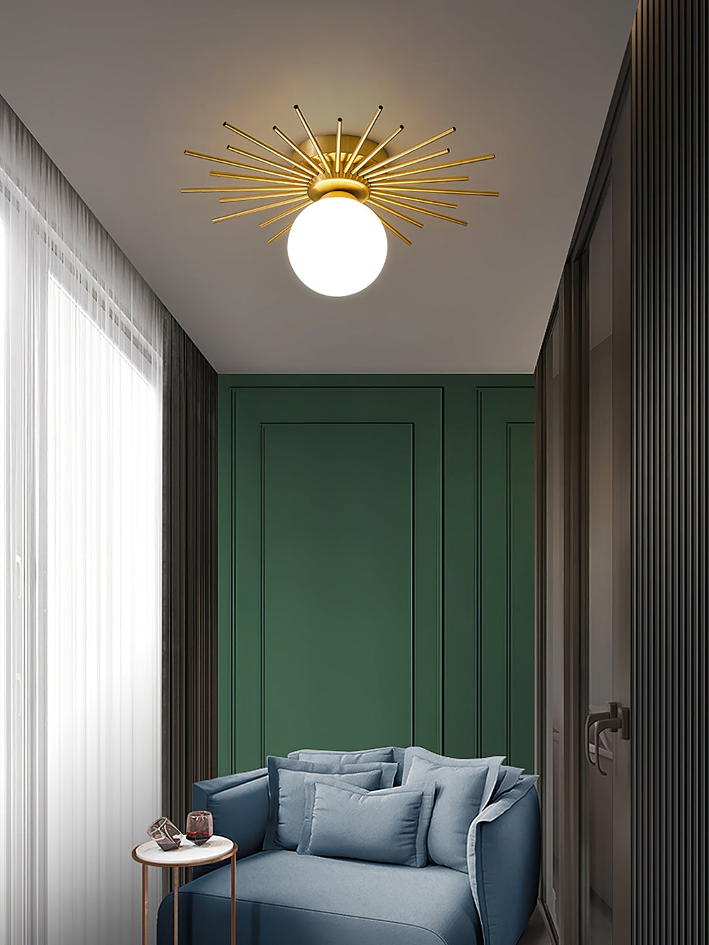 CHARLESTON HEMLOCK DRUM CEILING LIGHT