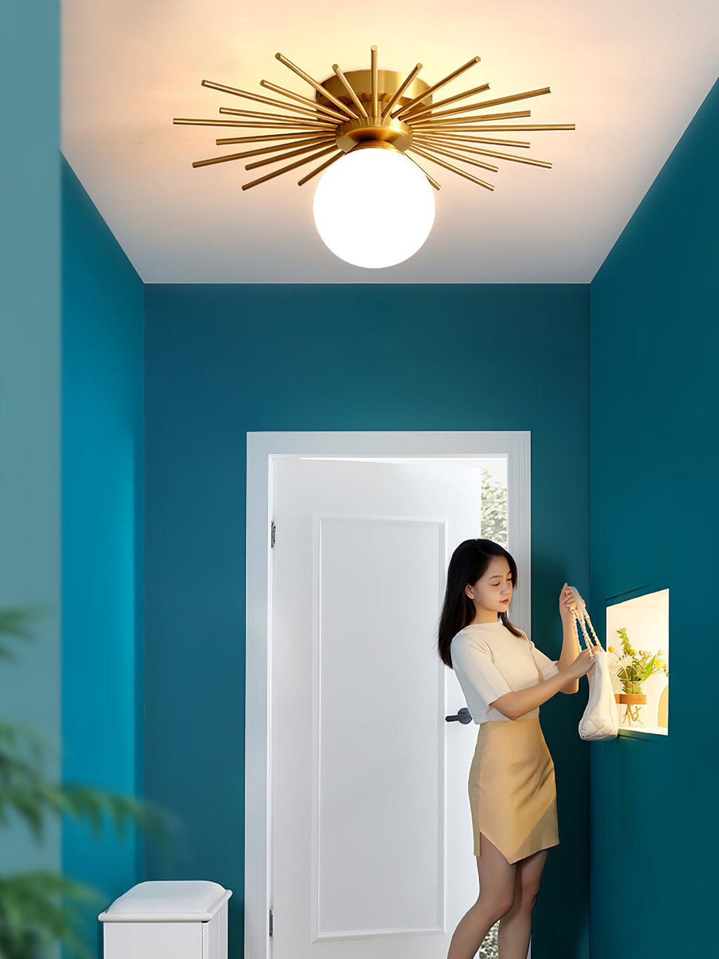 CHARLESTON HEMLOCK DRUM CEILING LIGHT