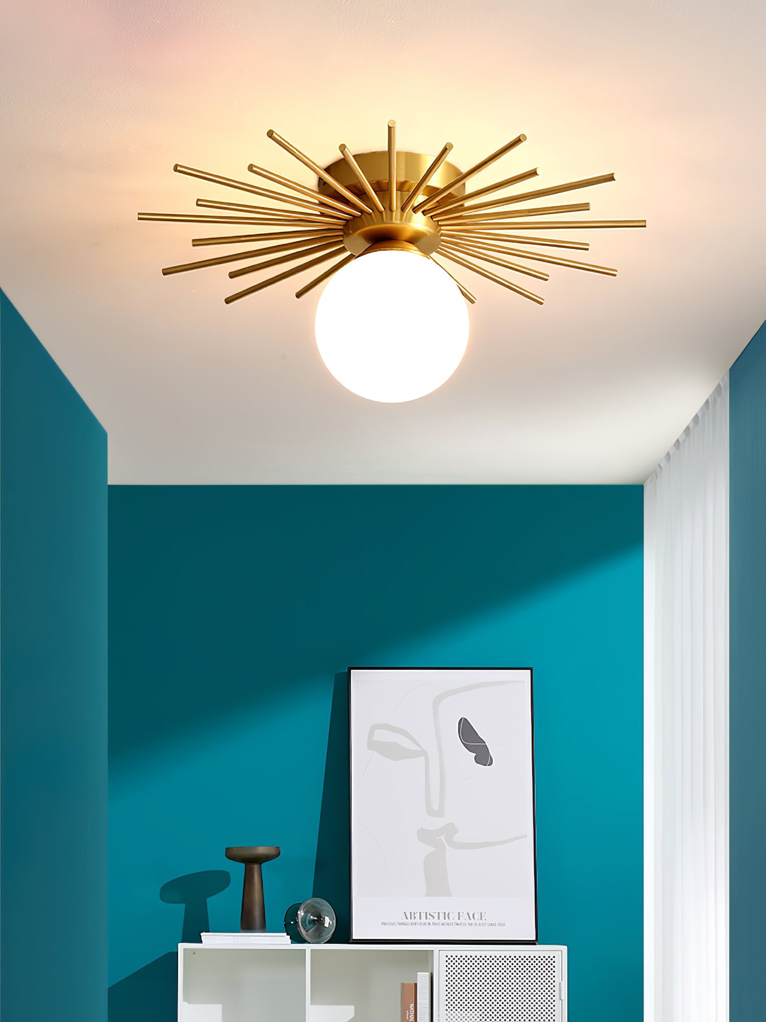 CHARLESTON HEMLOCK DRUM CEILING LIGHT