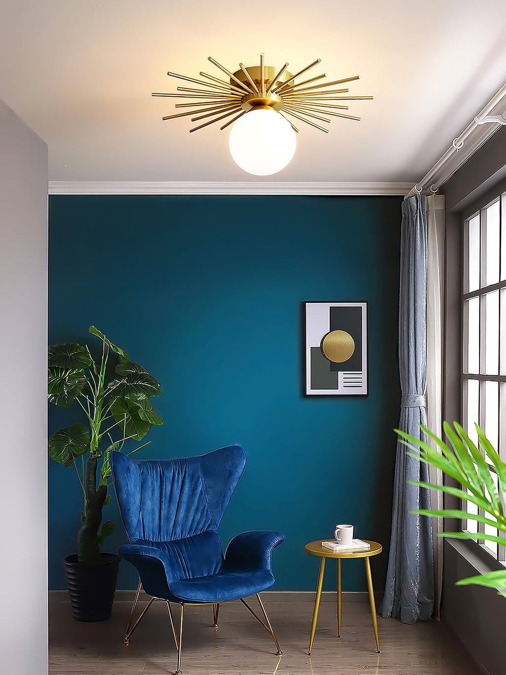 CHARLESTON HEMLOCK DRUM CEILING LIGHT