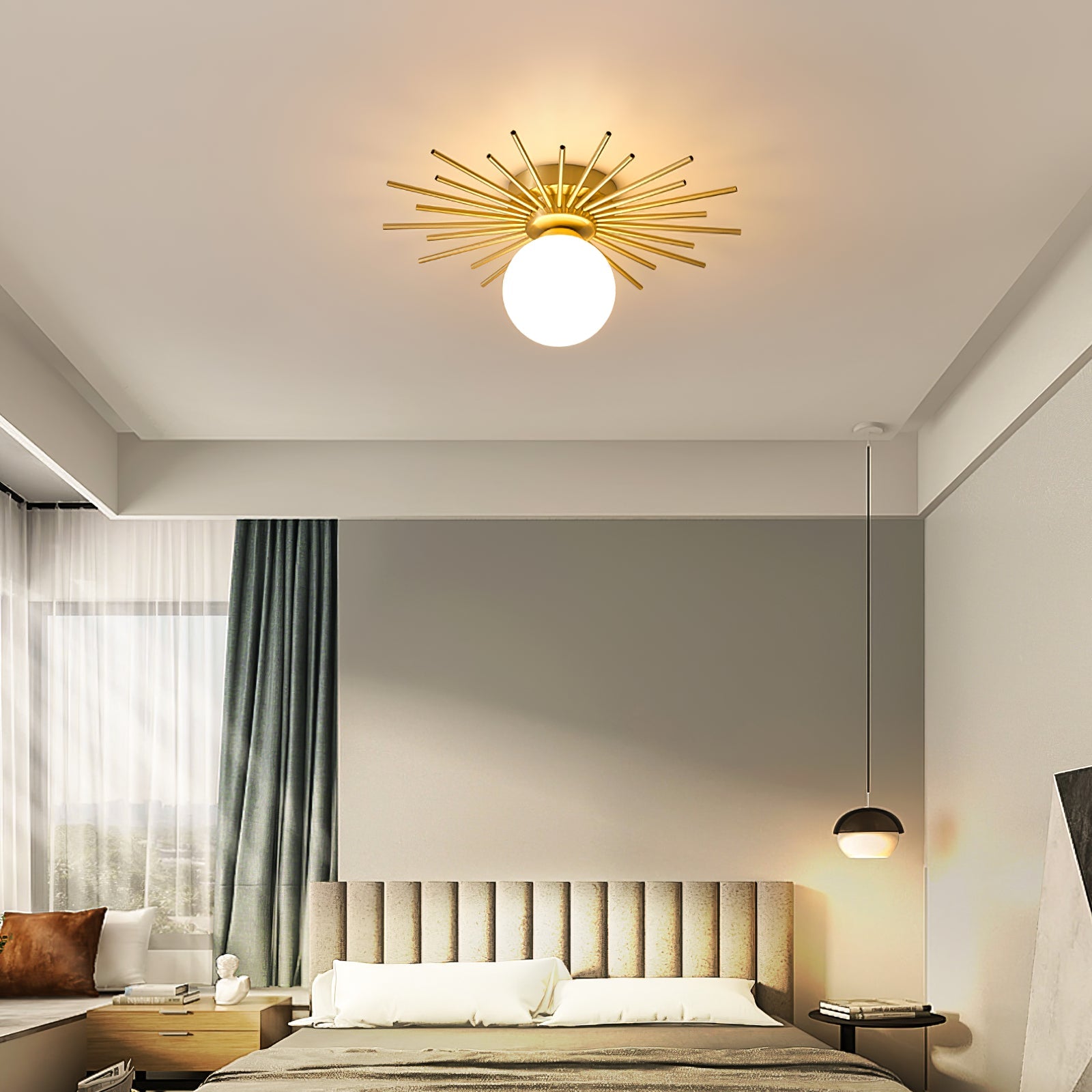 CHARLESTON HEMLOCK DRUM CEILING LIGHT