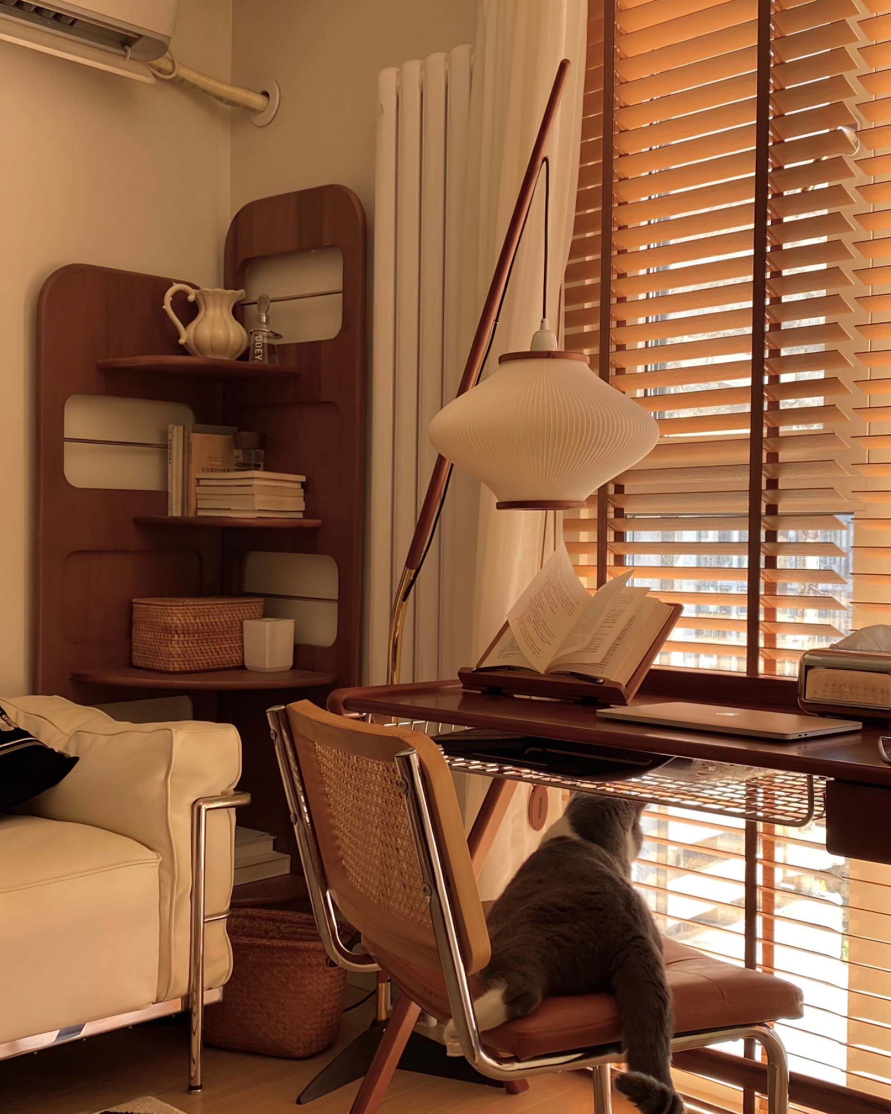 RAVENHALL MID-CENTURY MODERN FLOOR LANTERN