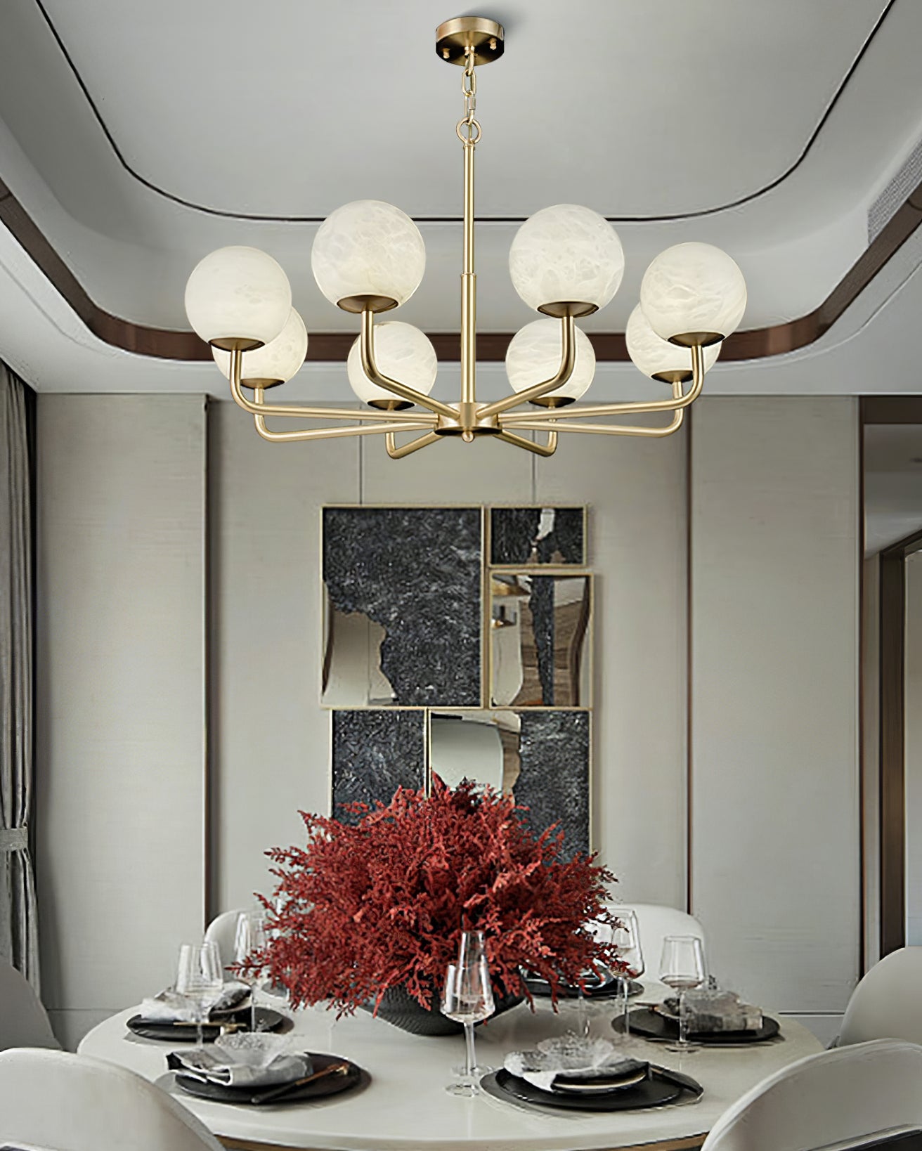 RAVENWORTH CRYSTAL TEARDROP CHANDELIER