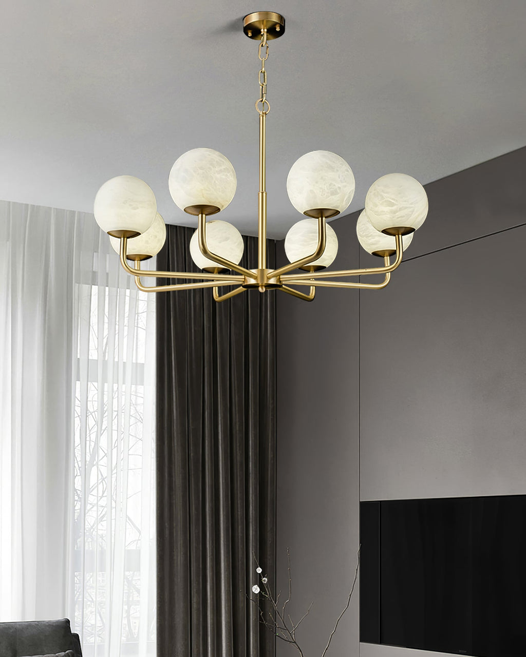 RAVENWORTH CRYSTAL TEARDROP CHANDELIER