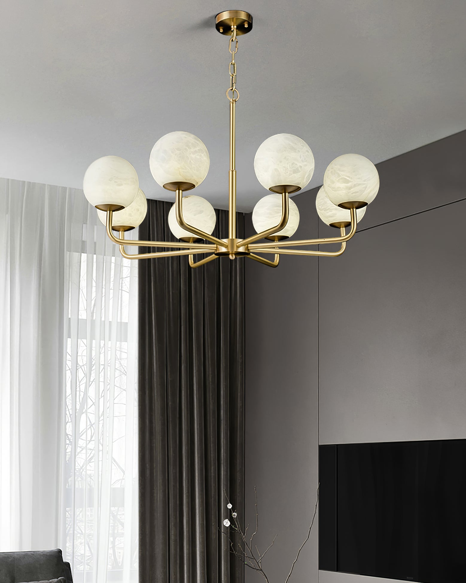 RAVENWORTH CRYSTAL TEARDROP CHANDELIER