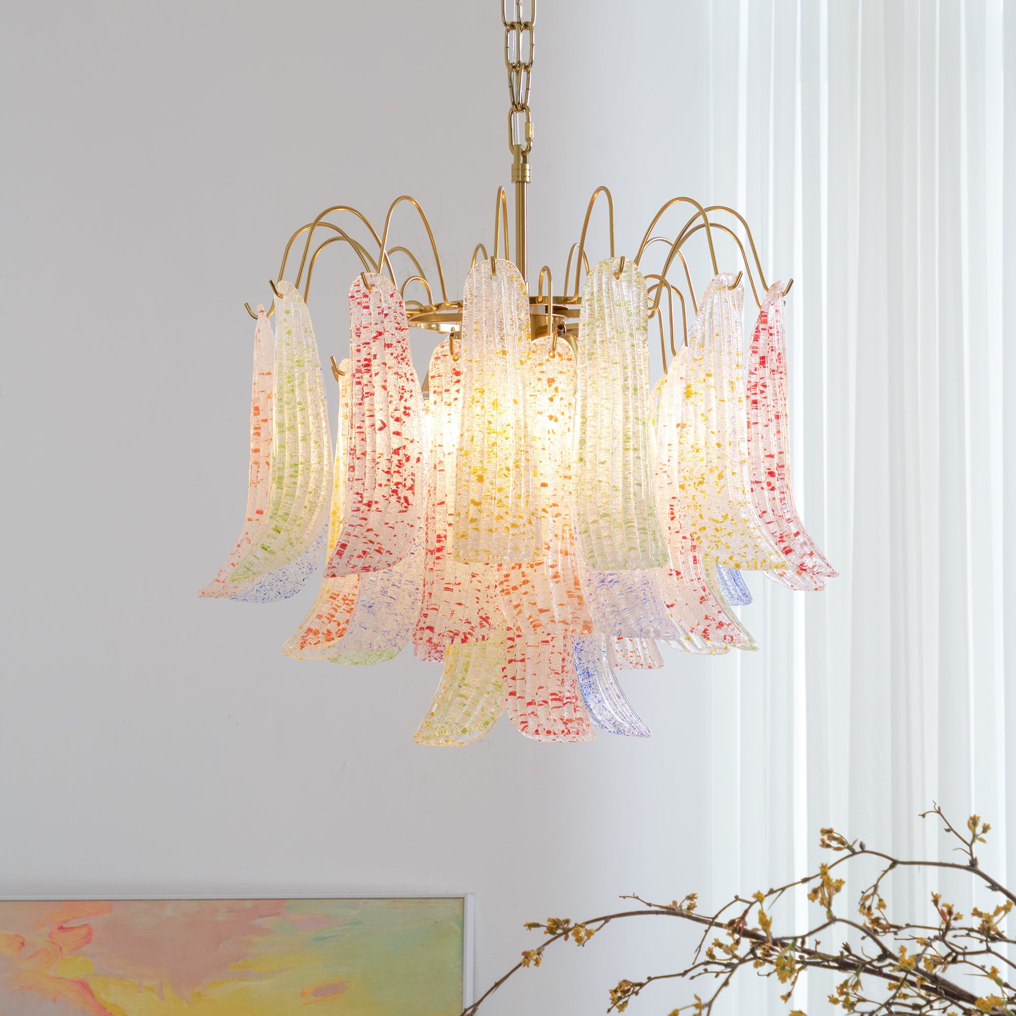 VANDERBILT MURANO CRYSTAL ILLUMINATION CEILING LIGHT