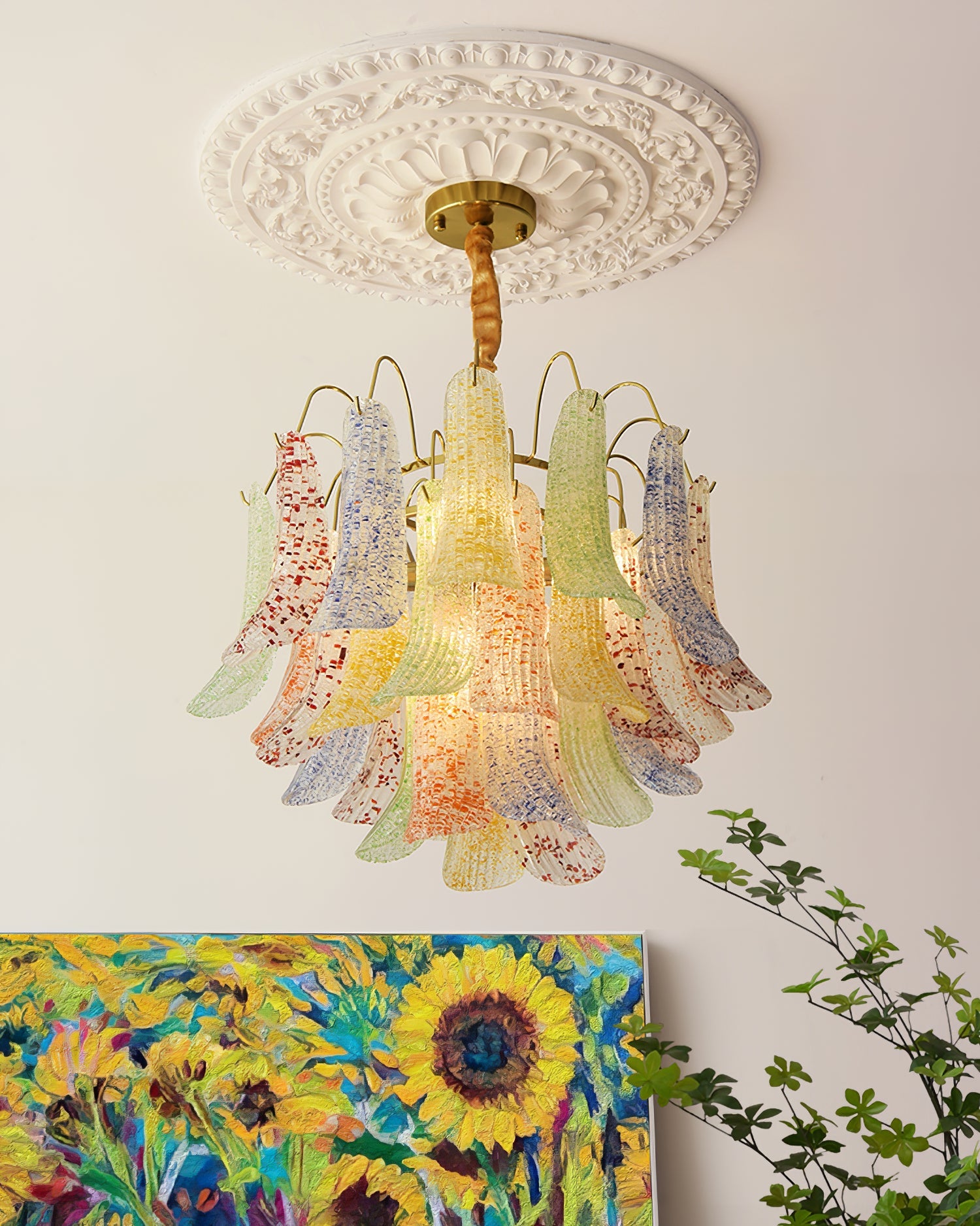 VANDERBILT MURANO CRYSTAL ILLUMINATION CEILING LIGHT