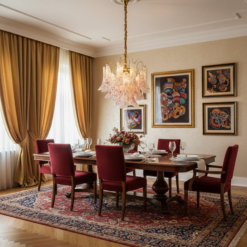 VANDERBILT MURANO CRYSTAL ILLUMINATION CEILING LIGHT