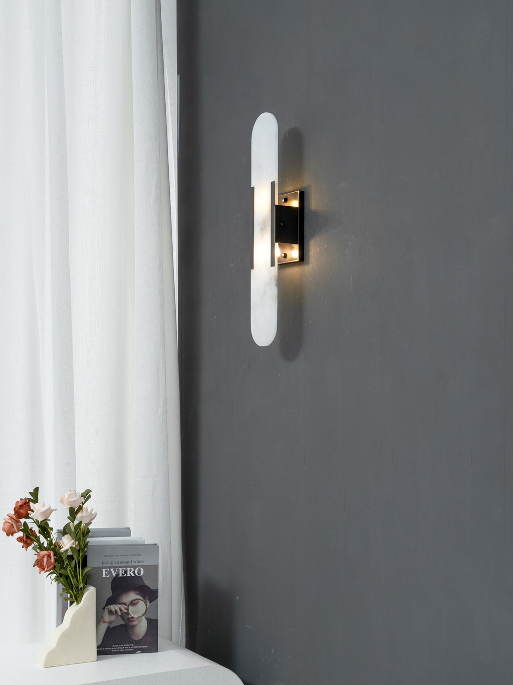 WINTHROP ALABASTER GEOMETRIC SCONCE