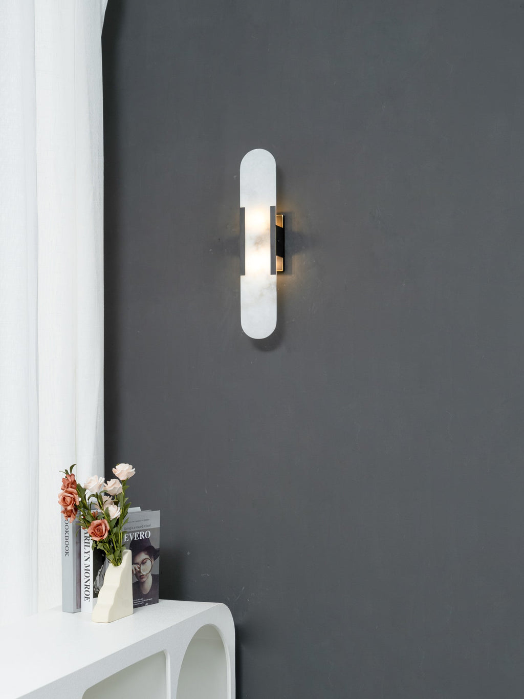 WINTHROP ALABASTER GEOMETRIC SCONCE
