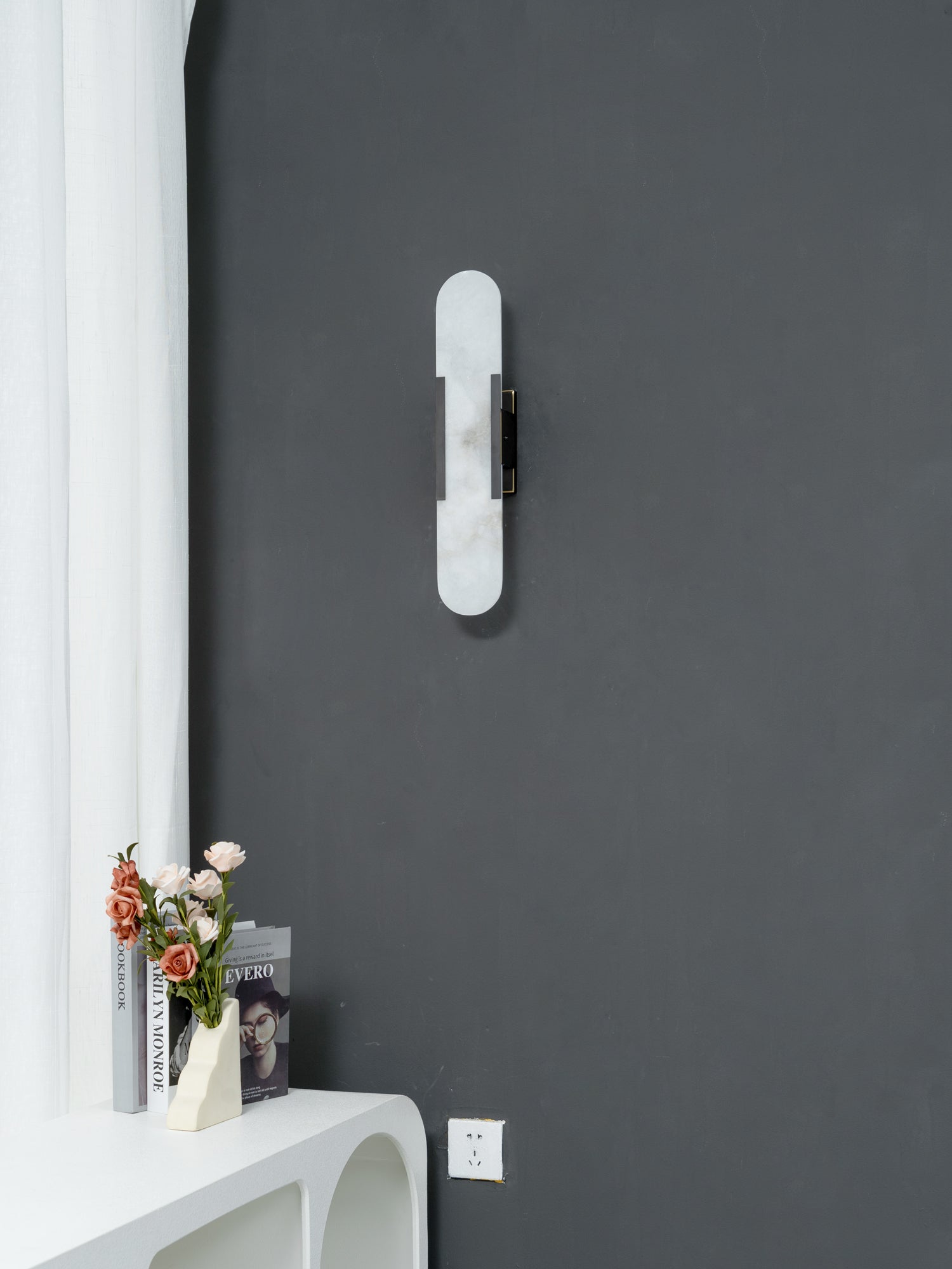 WINTHROP ALABASTER GEOMETRIC SCONCE