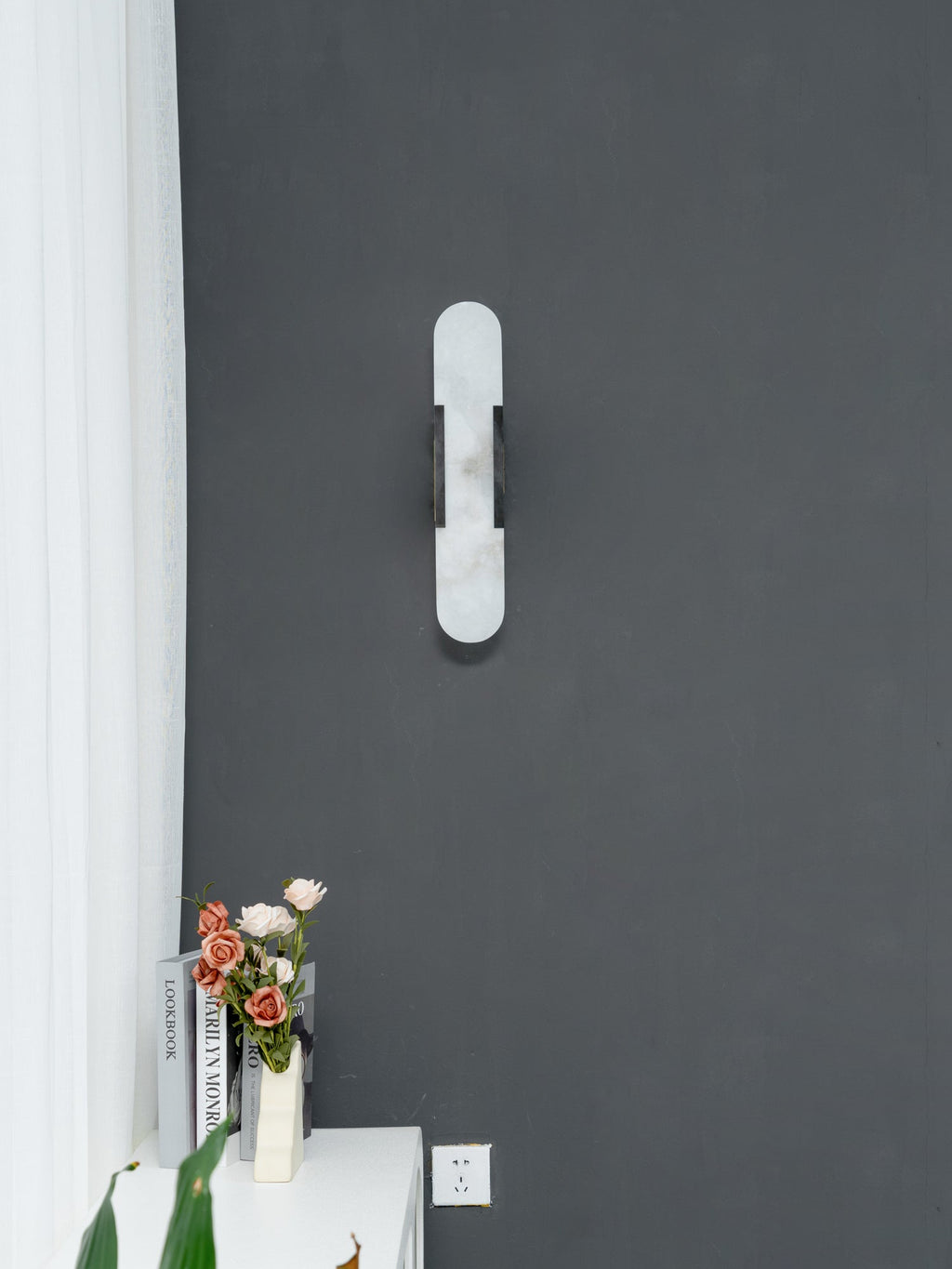 WINTHROP ALABASTER GEOMETRIC SCONCE