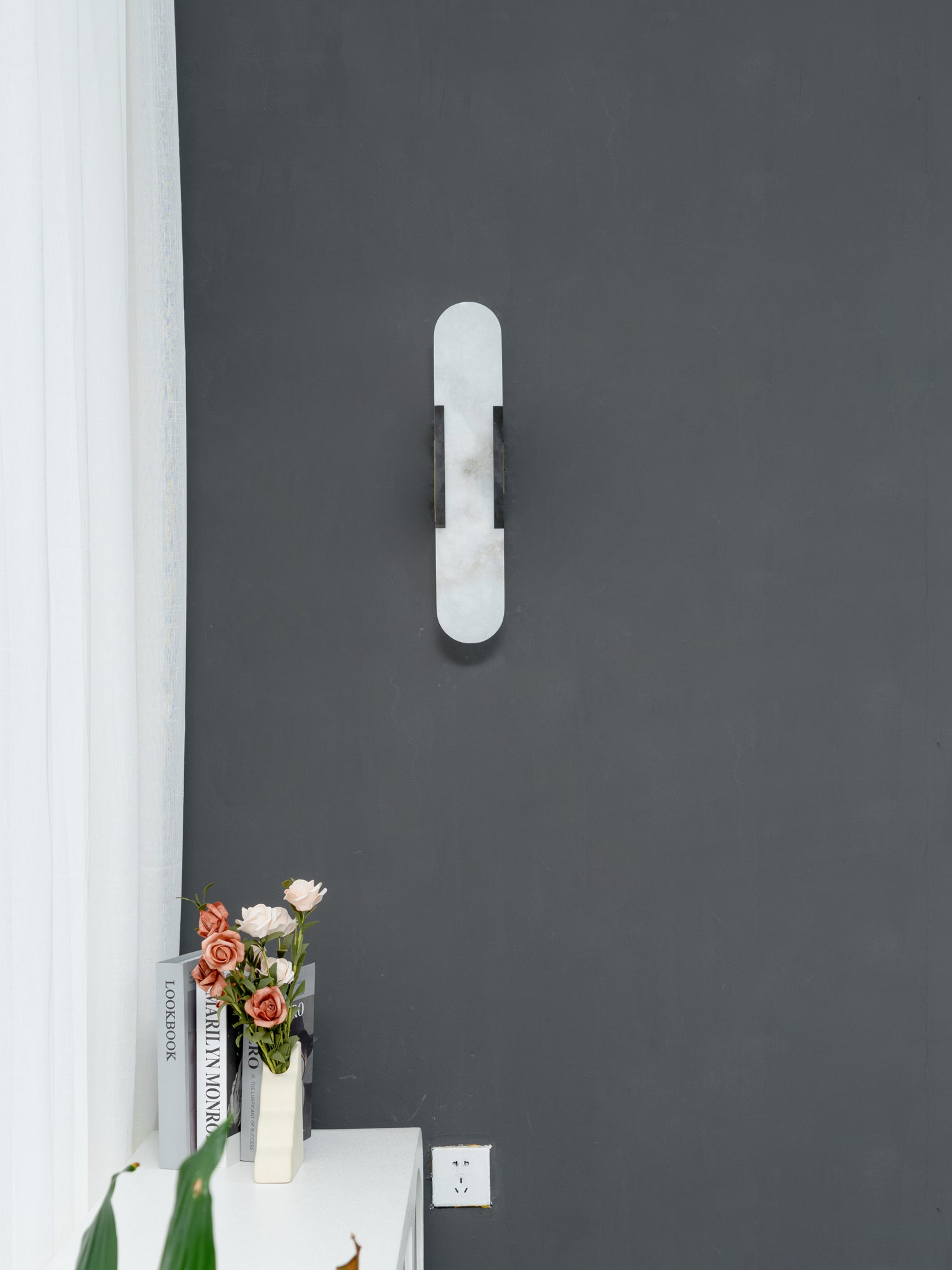 WINTHROP ALABASTER GEOMETRIC SCONCE