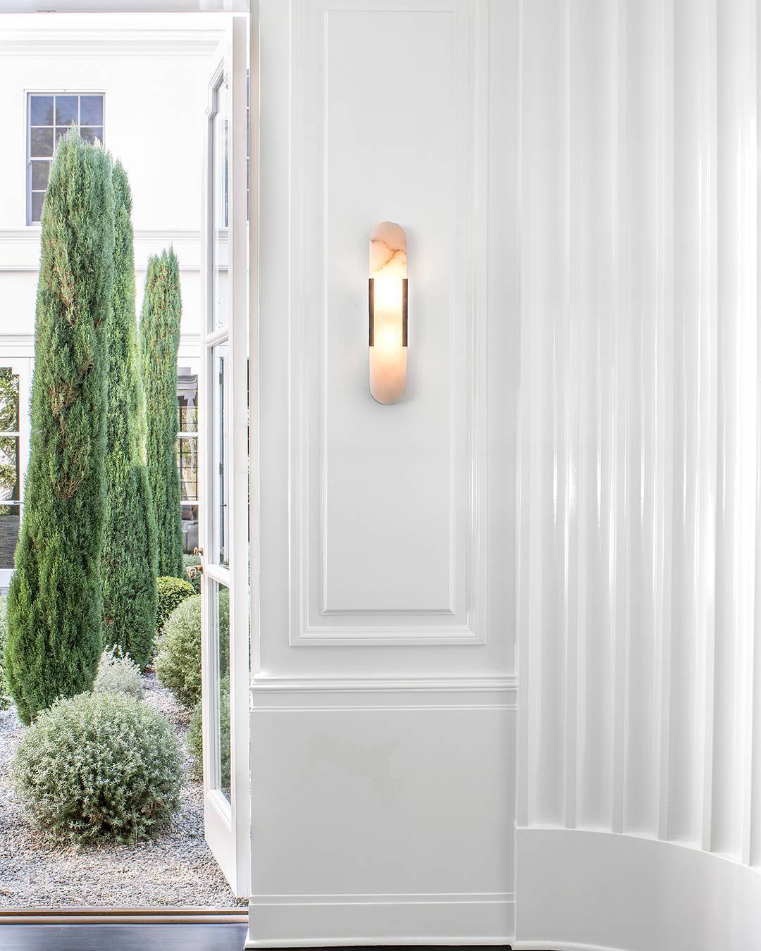 WINTHROP ALABASTER GEOMETRIC SCONCE