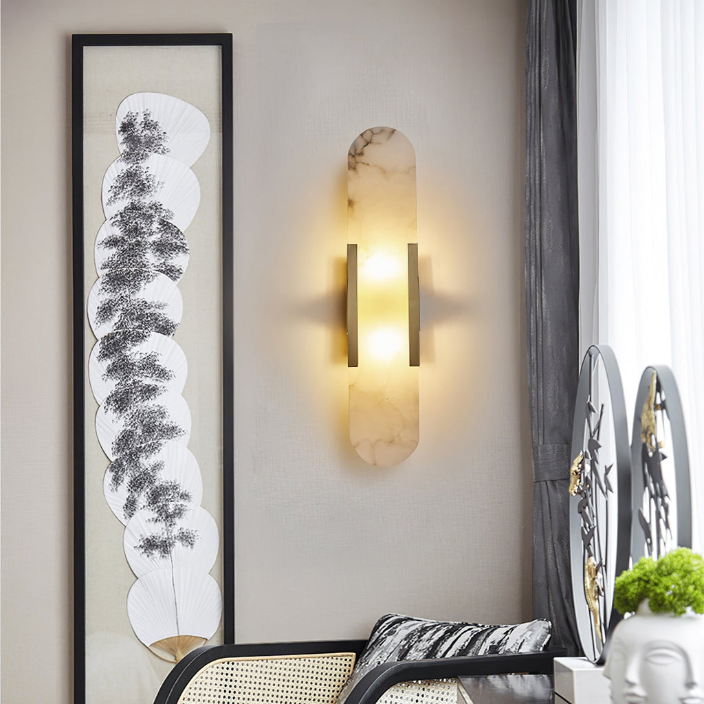 WINTHROP ALABASTER GEOMETRIC SCONCE