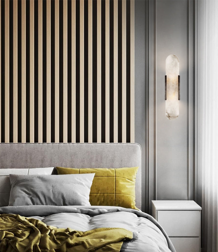 WINTHROP ALABASTER GEOMETRIC SCONCE