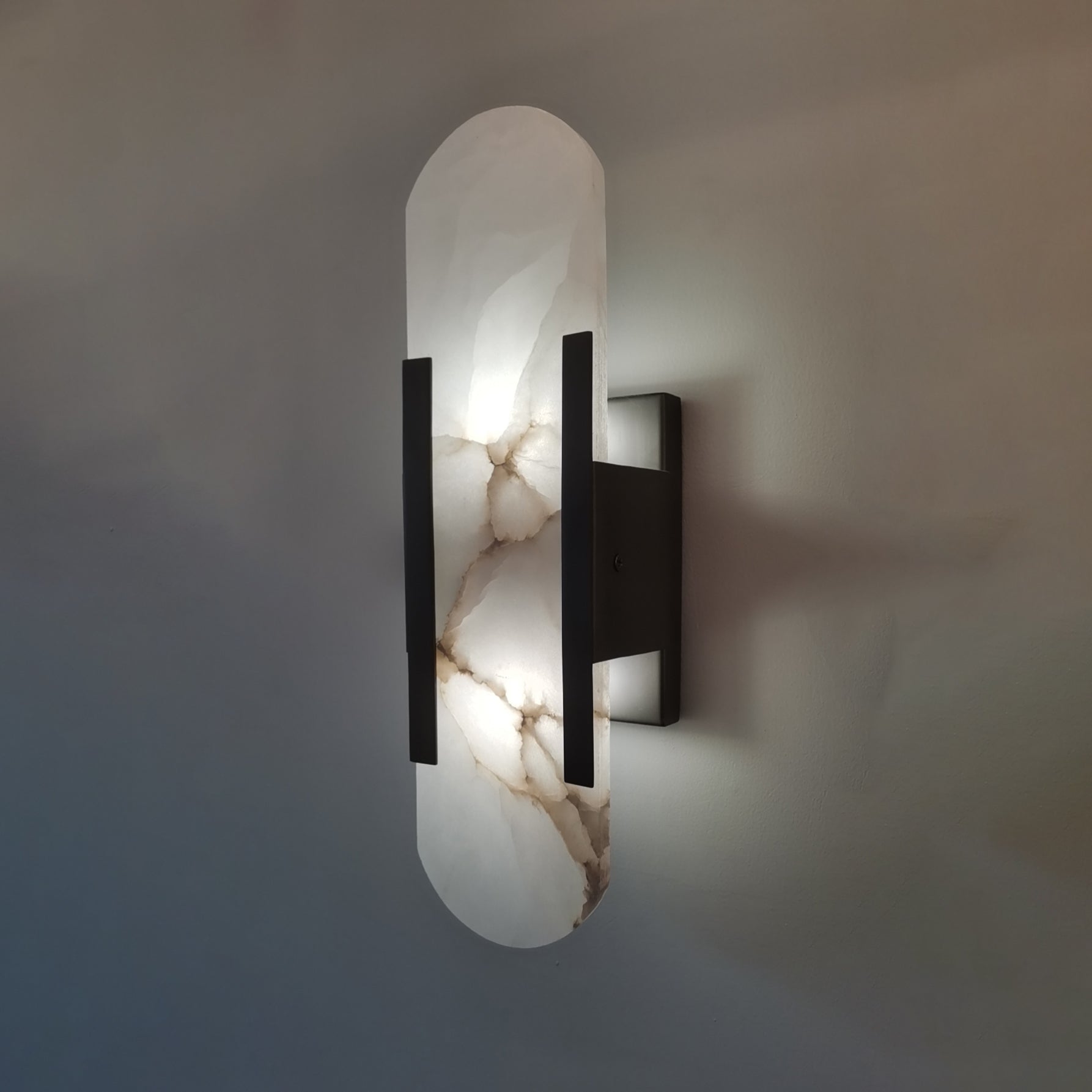 WINTHROP ALABASTER GEOMETRIC SCONCE