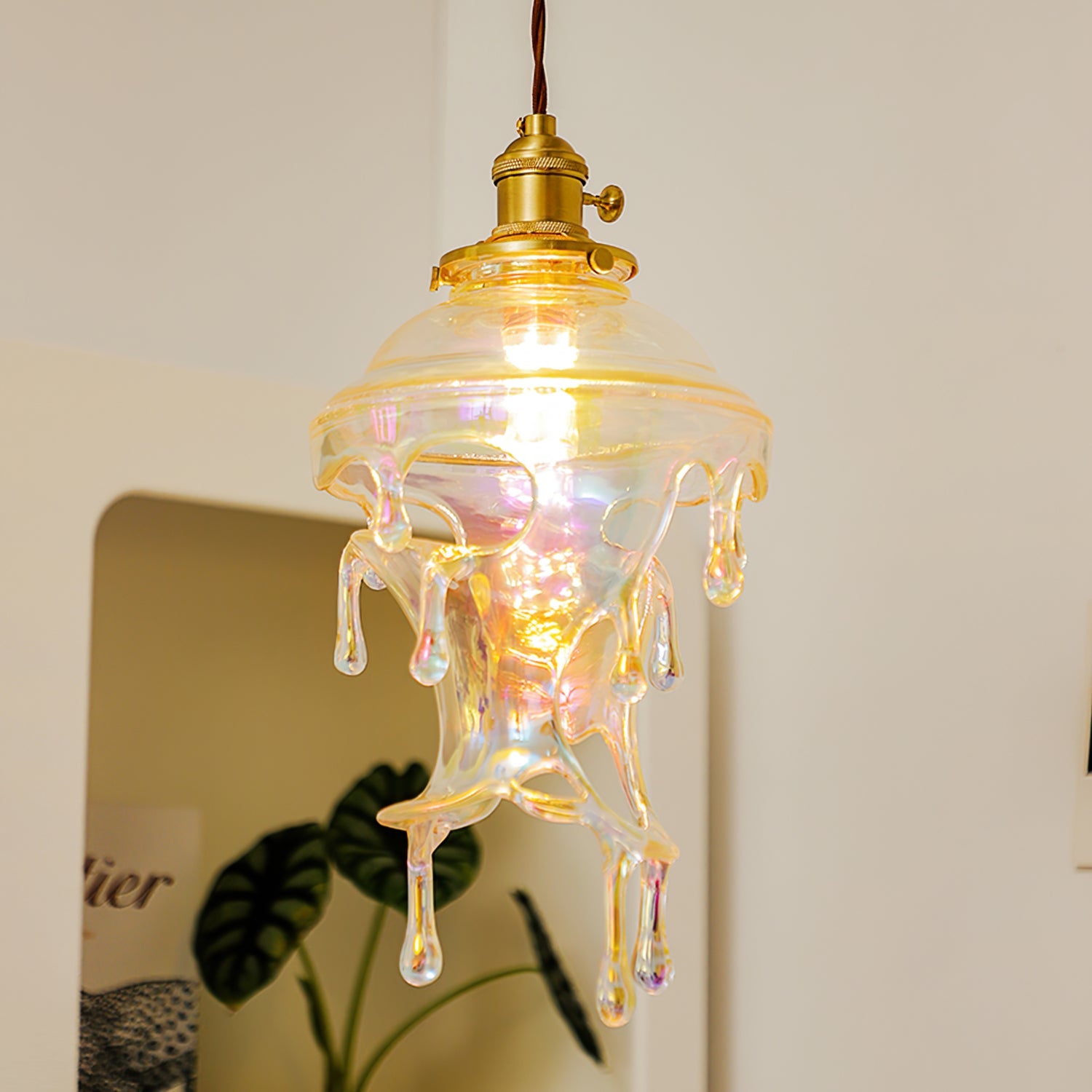 RIVERTIDE AQUA RESIN HANGING LANTERN