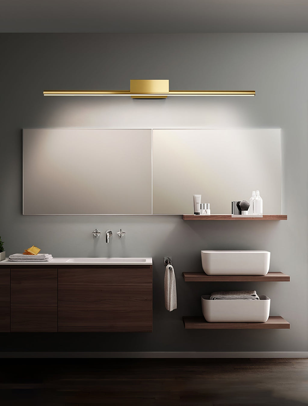 WINTHORPE METALLIC CURVED WALL SCONCE
