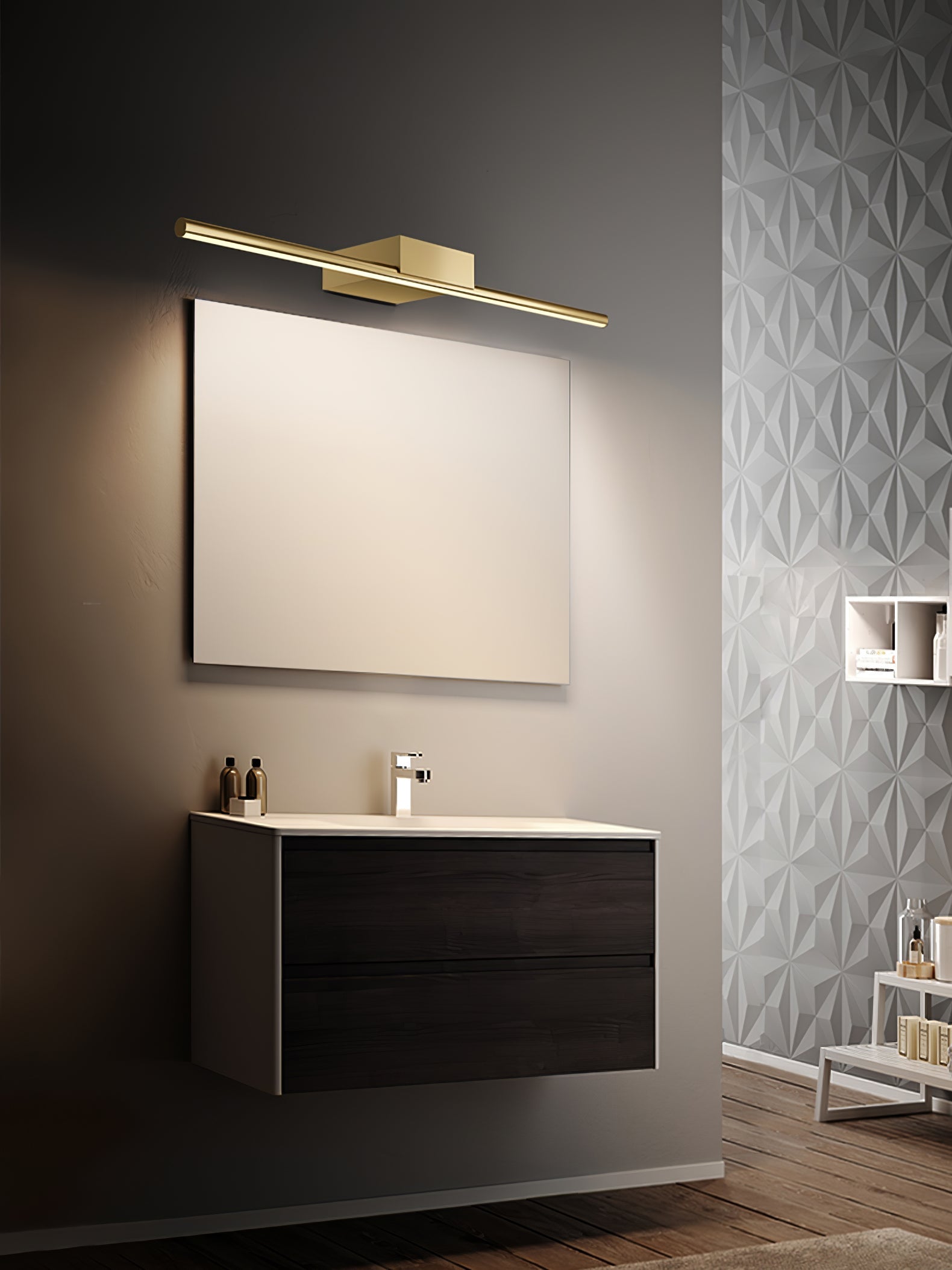 WINTHORPE METALLIC CURVED WALL SCONCE