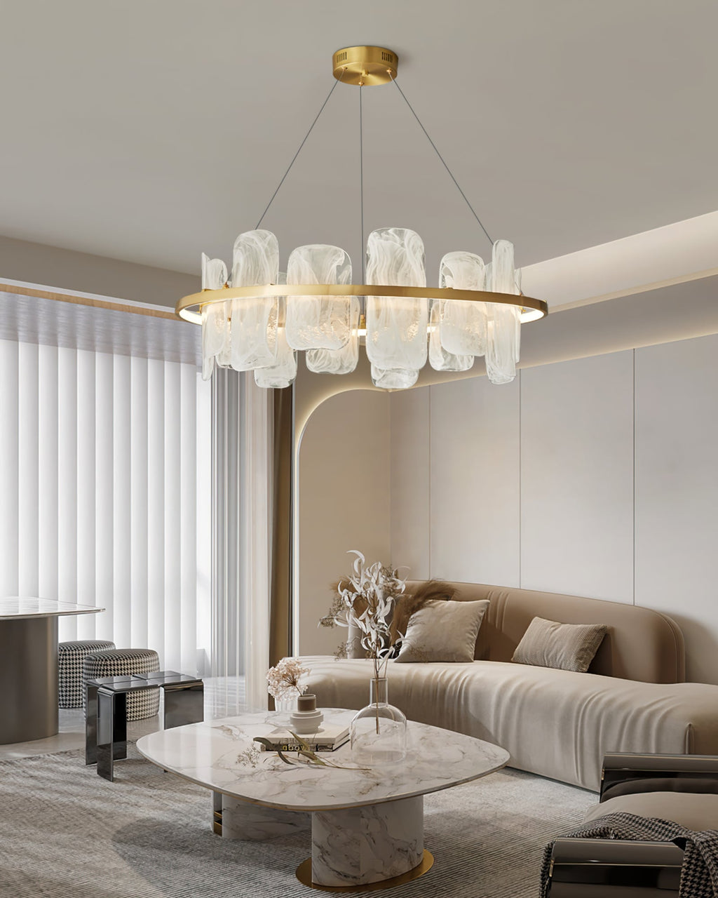 FENWICK CRYSTAL ORB CHANDELIER