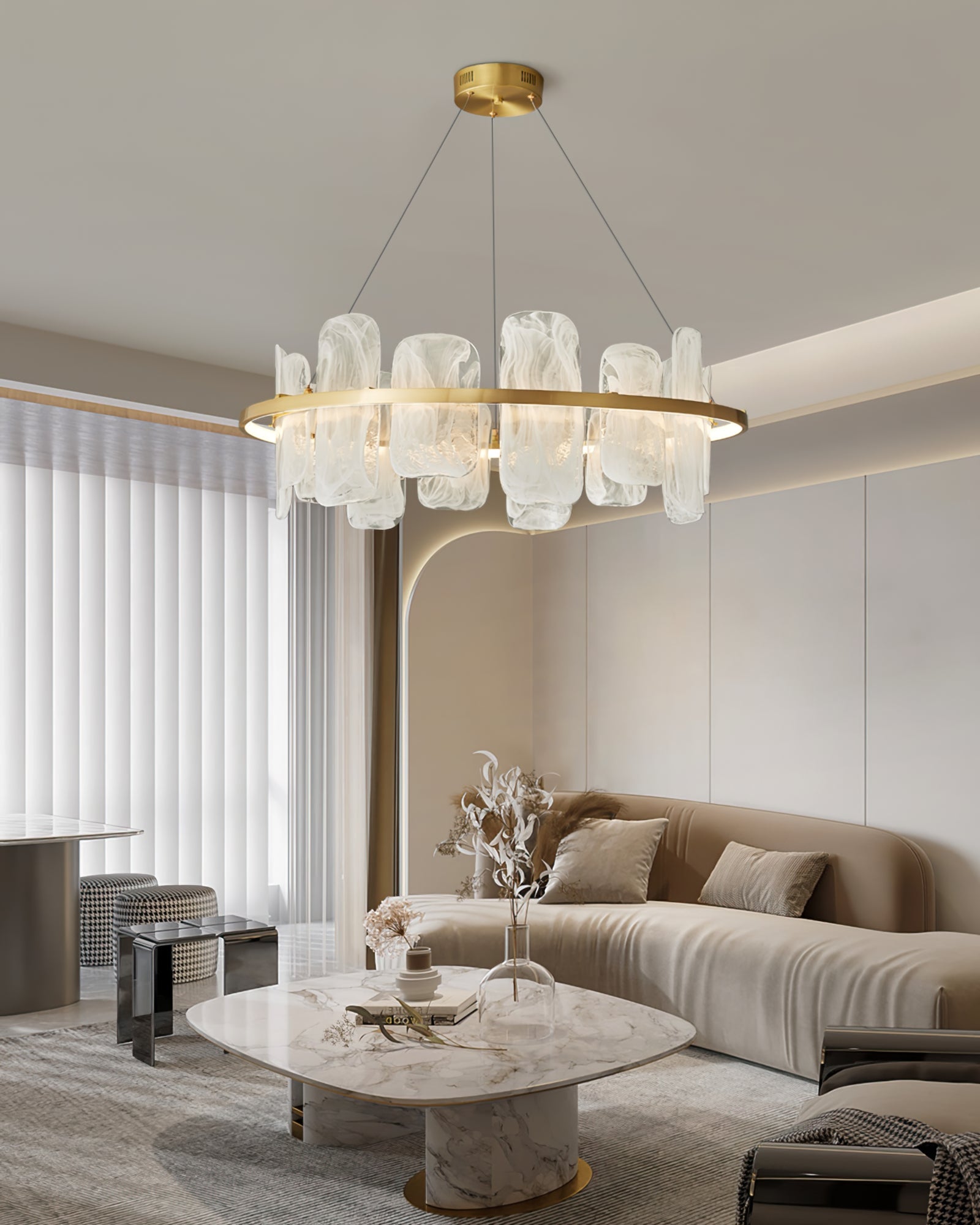 FENWICK CRYSTAL ORB CHANDELIER