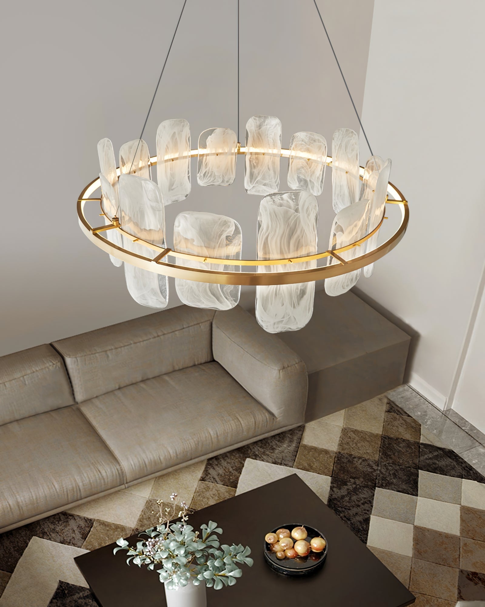 FENWICK CRYSTAL ORB CHANDELIER