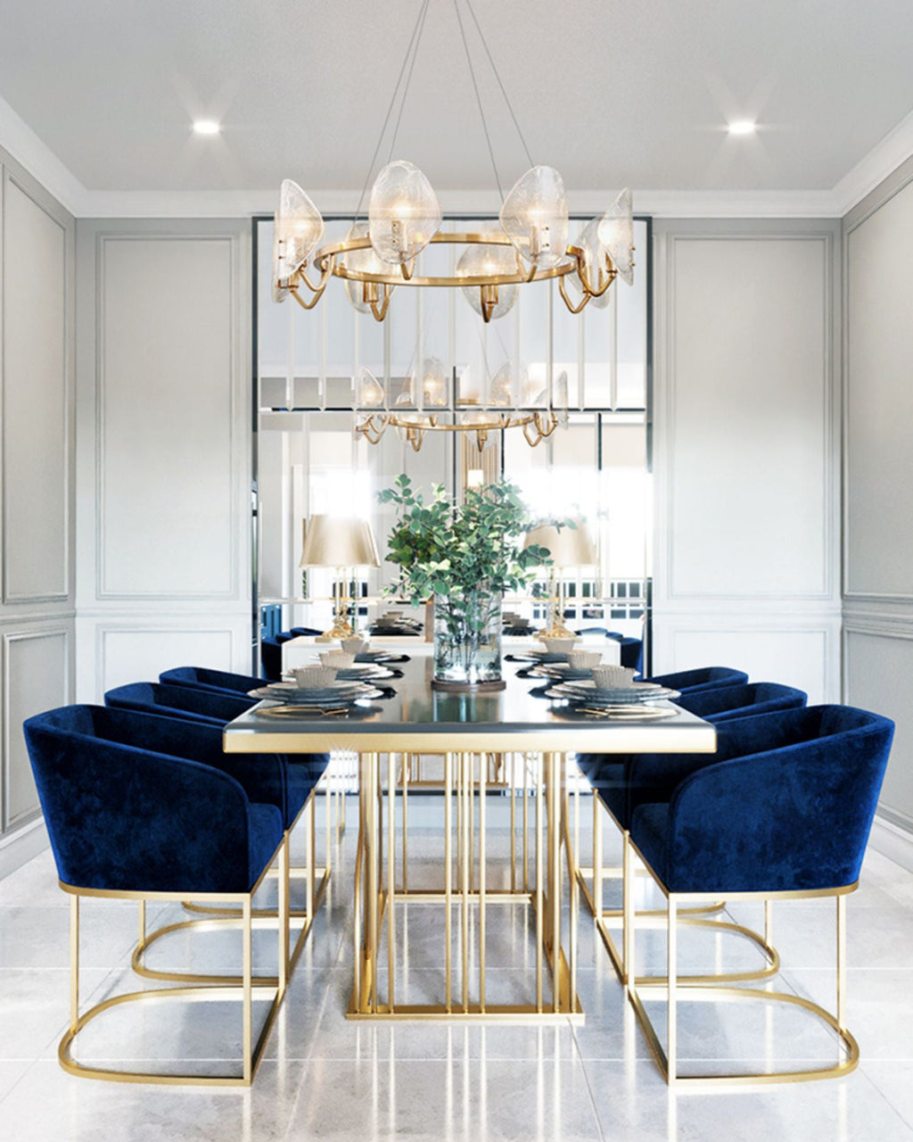 WINTHORPE CRYSTAL DROPLET CHANDELIER