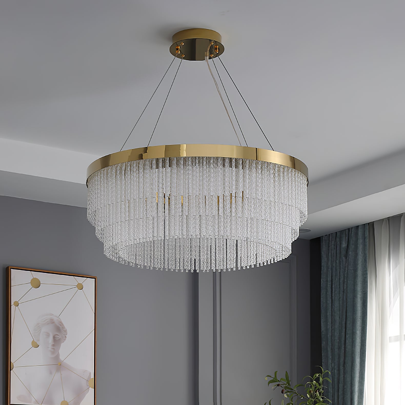 RAVENHALL CRYSTAL DROPLET CHANDELIER