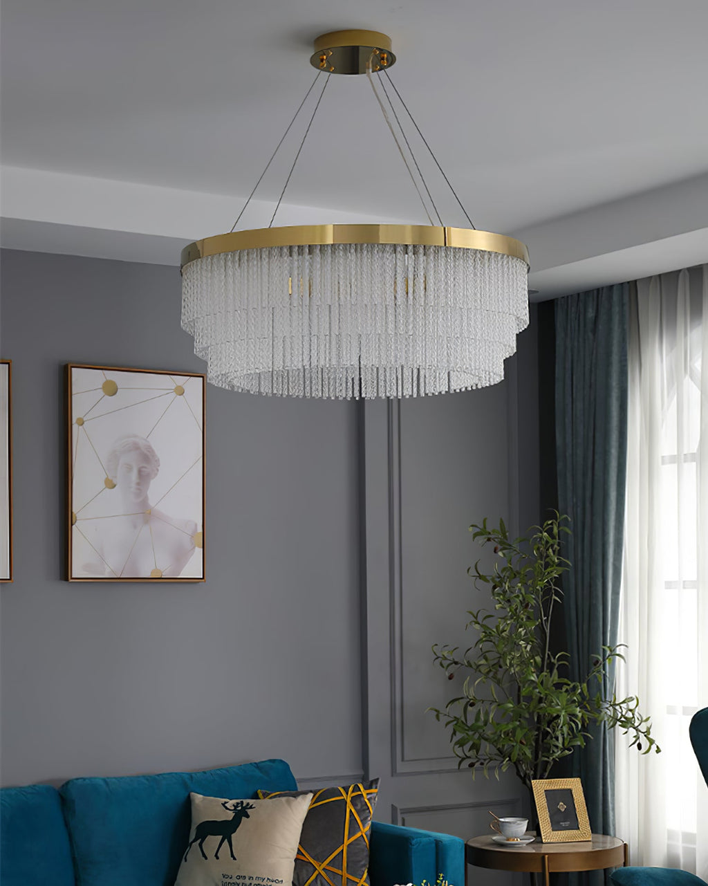 RAVENHALL CRYSTAL DROPLET CHANDELIER