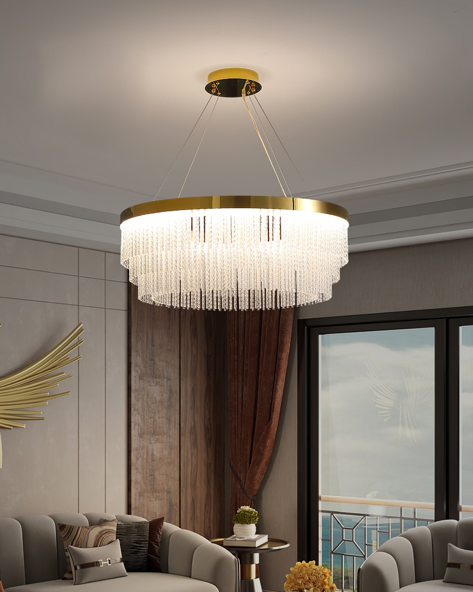 RAVENHALL CRYSTAL DROPLET CHANDELIER