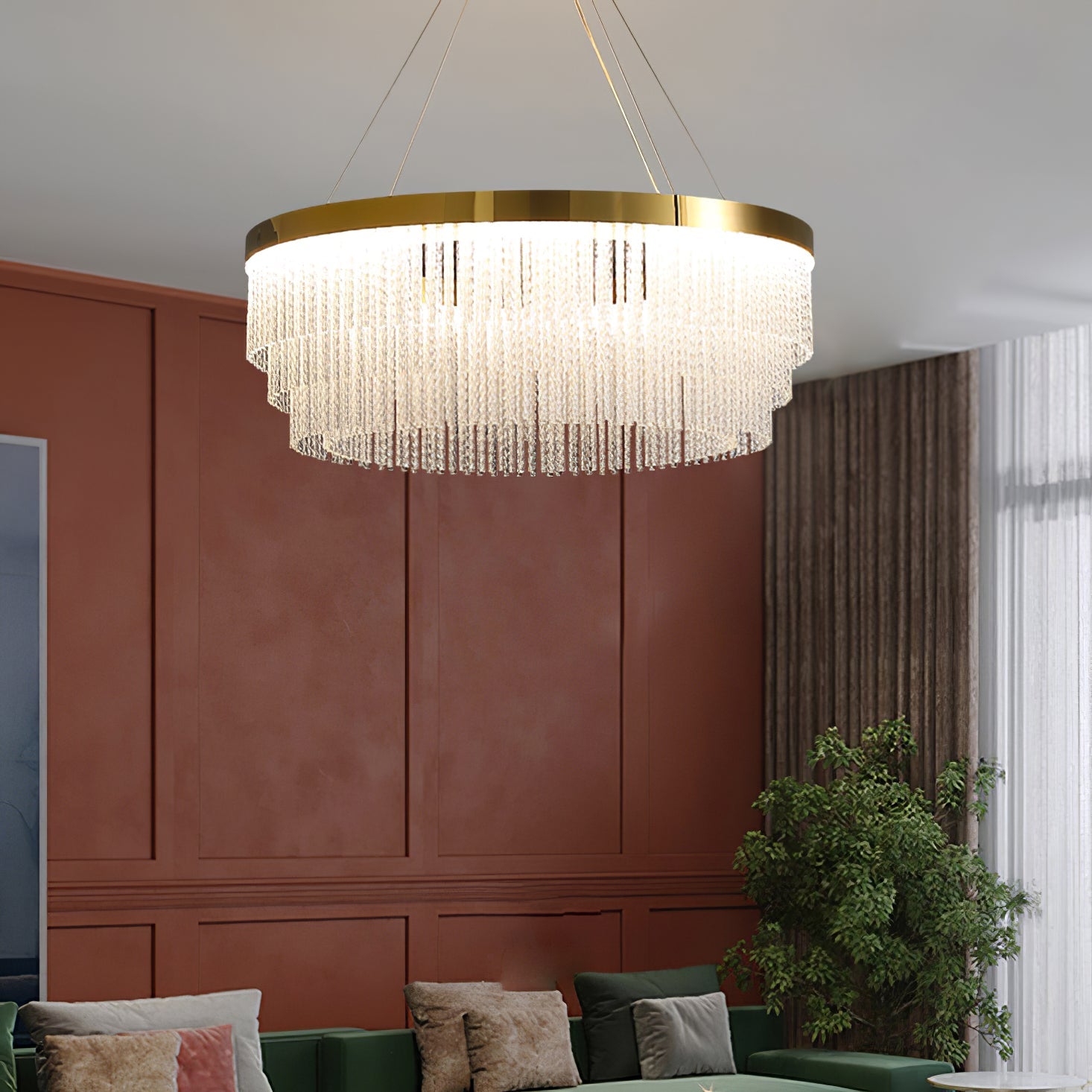 RAVENHALL CRYSTAL DROPLET CHANDELIER