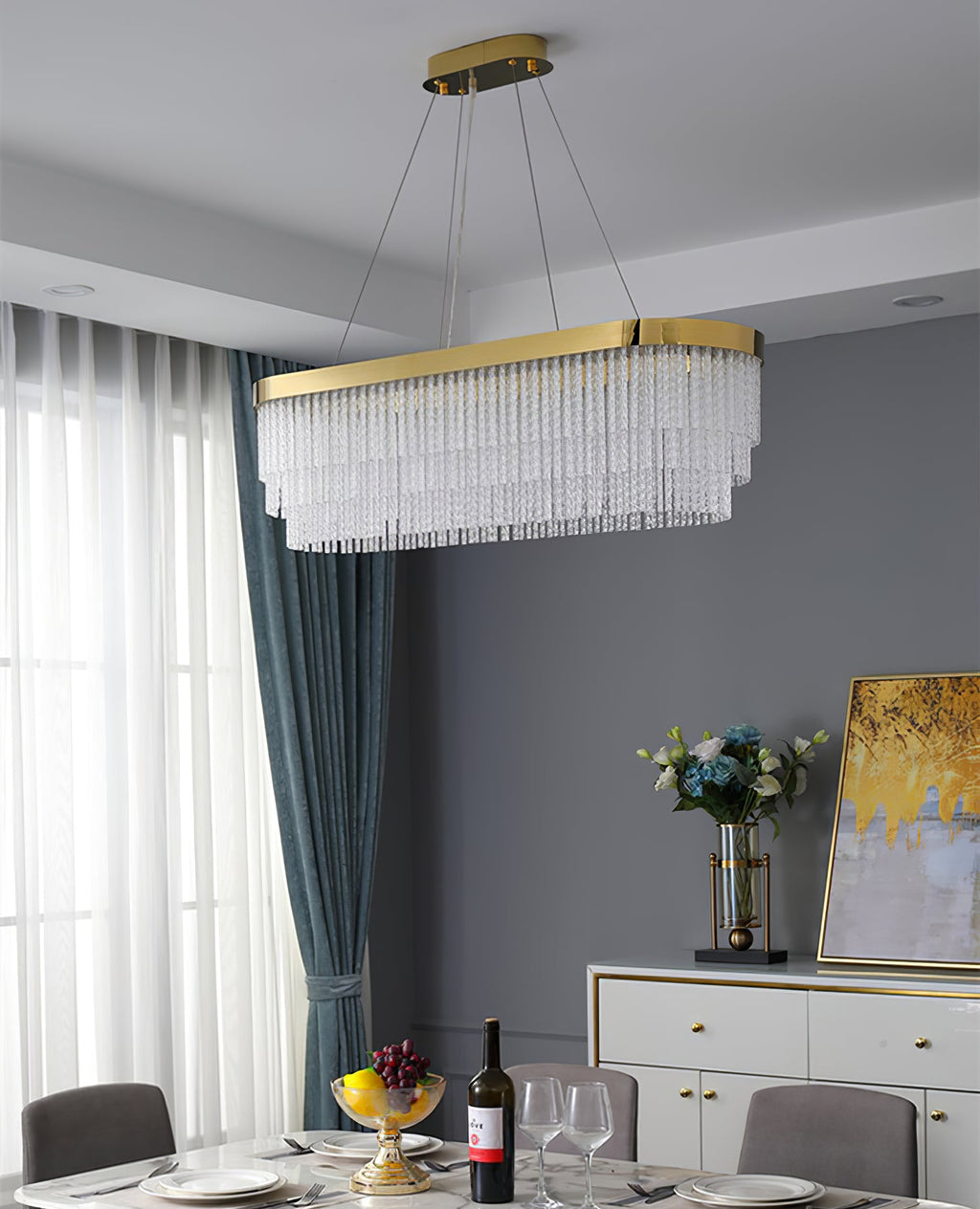 RAVENHALL CRYSTAL DROPLET CHANDELIER