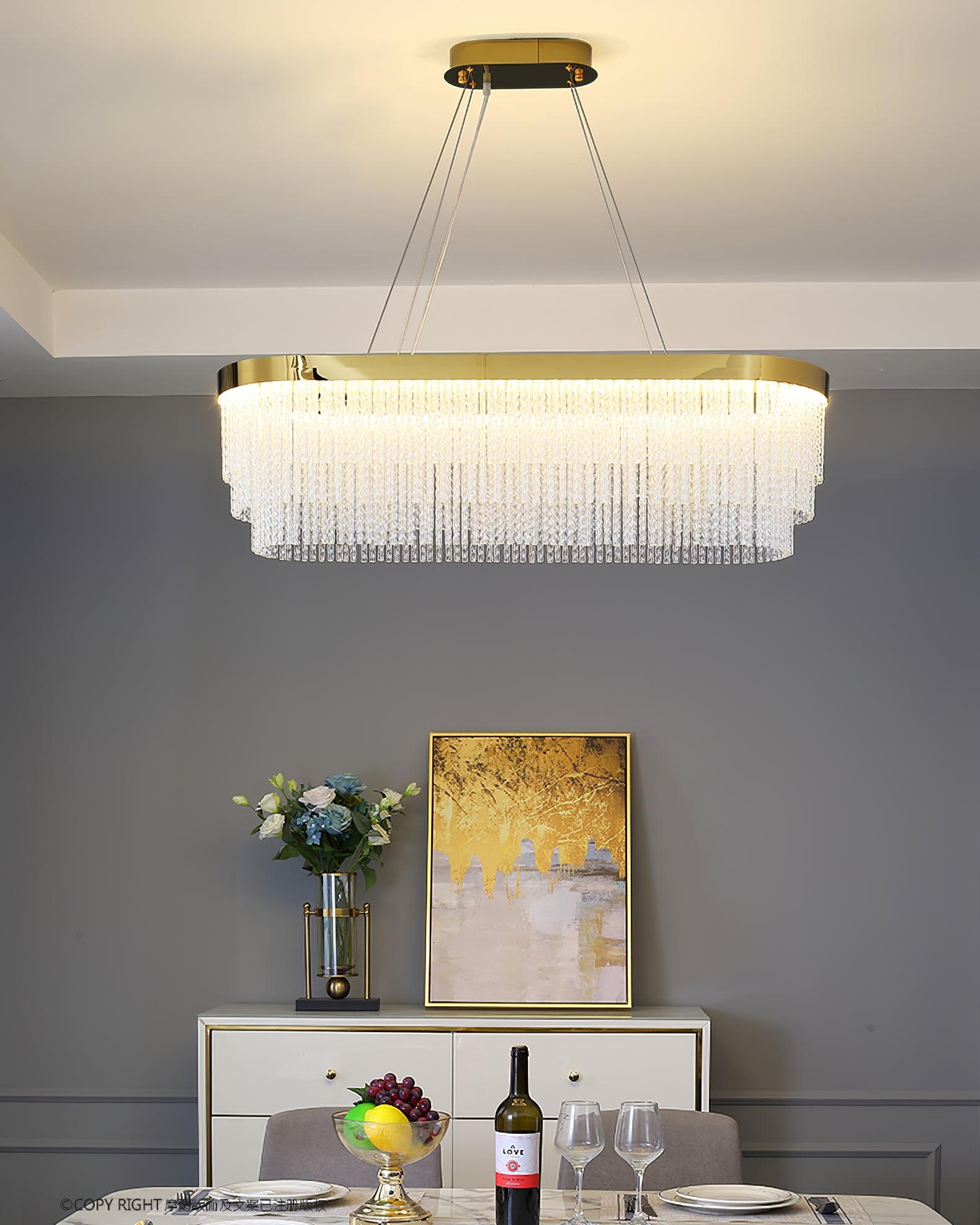 RAVENHALL CRYSTAL DROPLET CHANDELIER