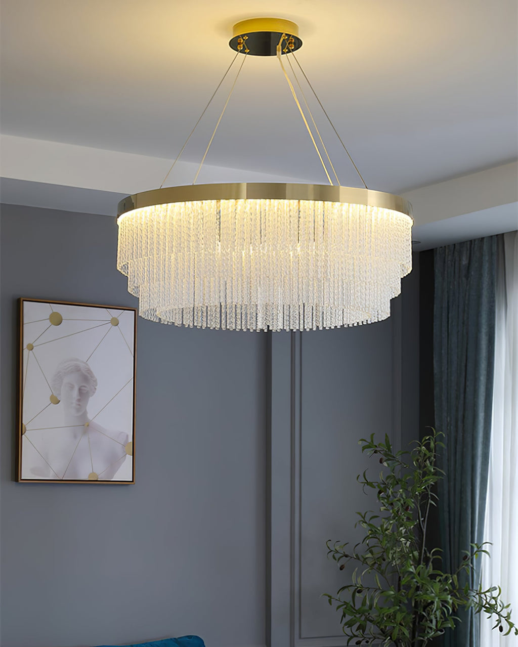 RAVENHALL CRYSTAL DROPLET CHANDELIER