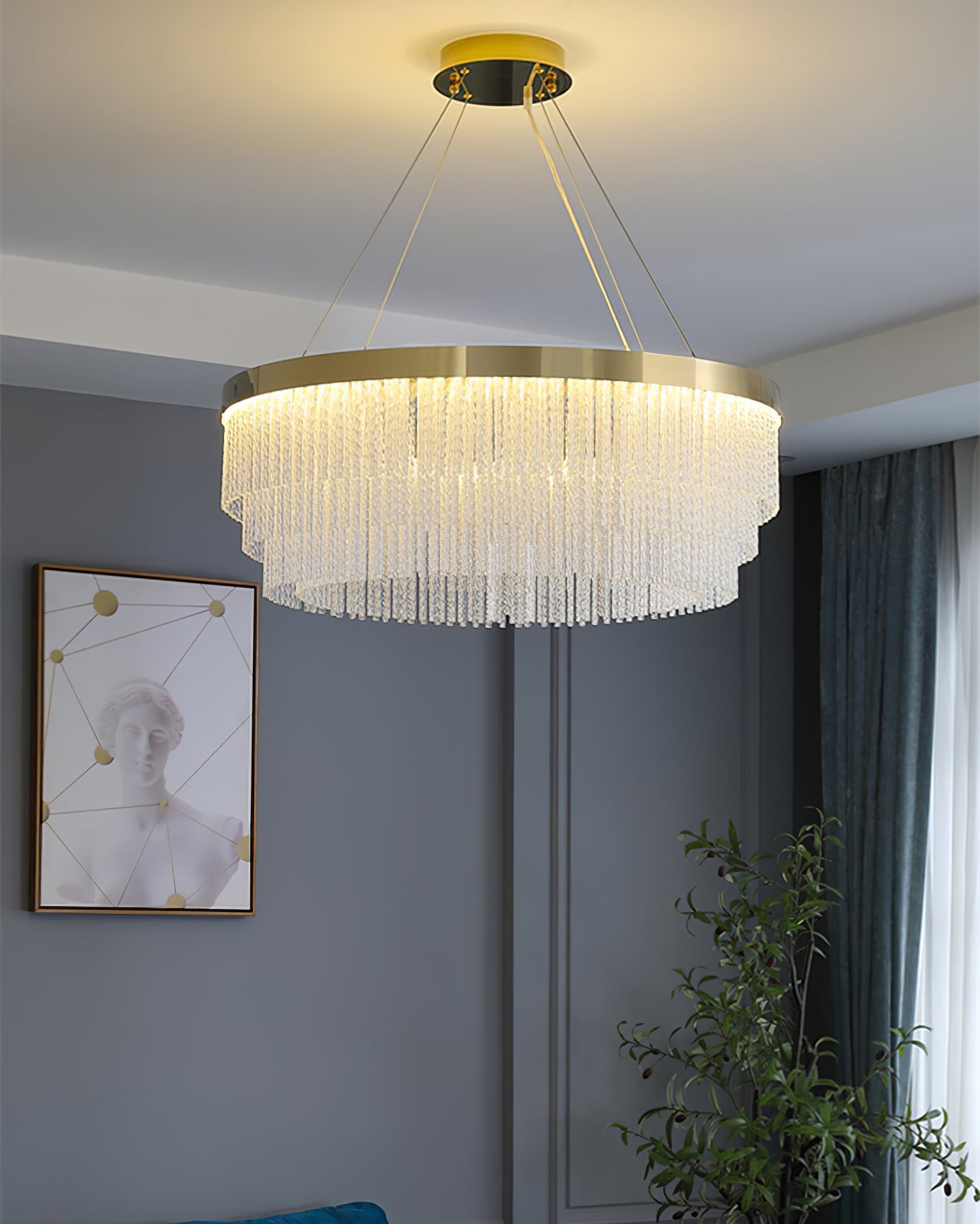 RAVENHALL CRYSTAL DROPLET CHANDELIER