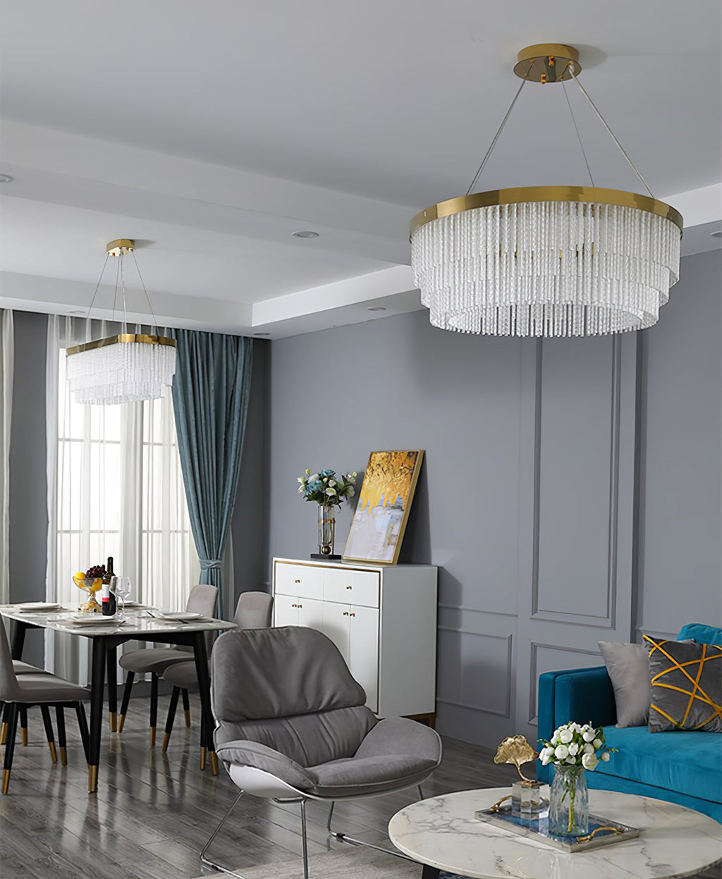 RAVENHALL CRYSTAL DROPLET CHANDELIER