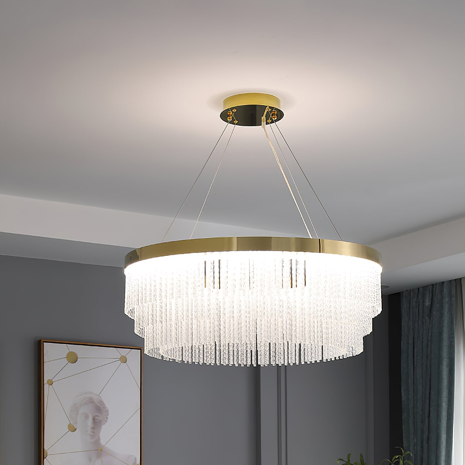 RAVENHALL CRYSTAL DROPLET CHANDELIER