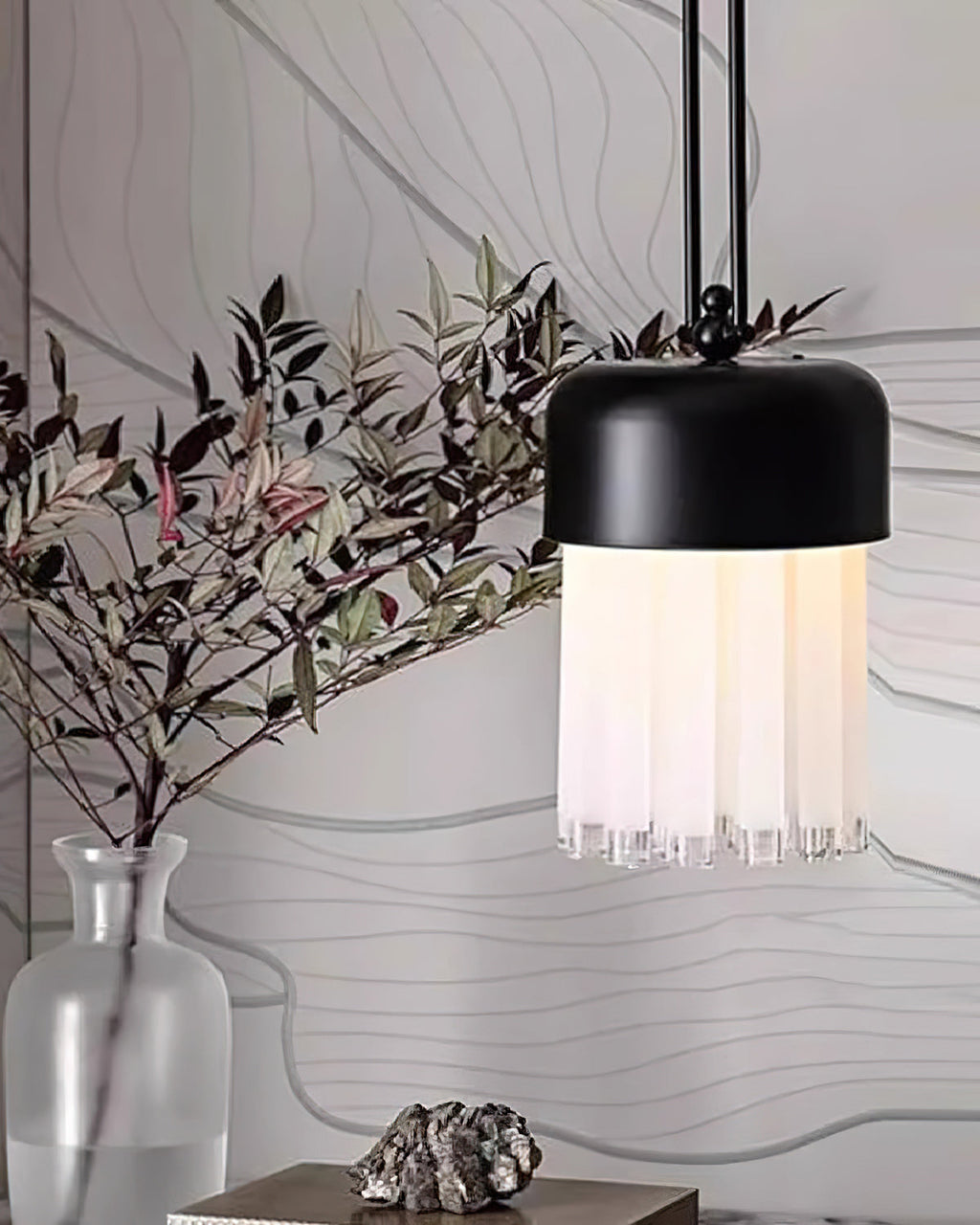LAVENDULA VINTAGE GLASS HANGING LANTERN