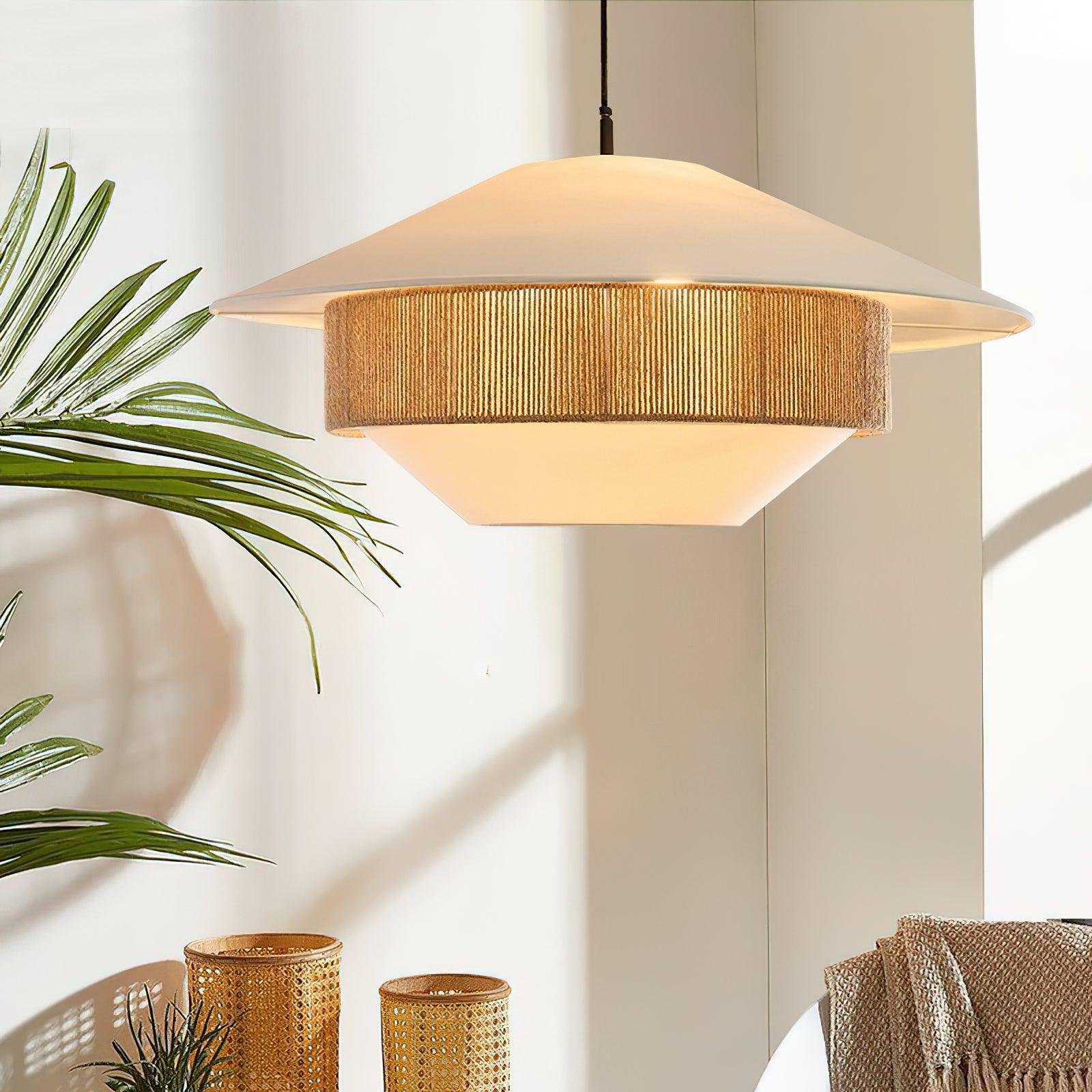BRAMBLETON TEXTILE WEAVE HANGING LAMP
