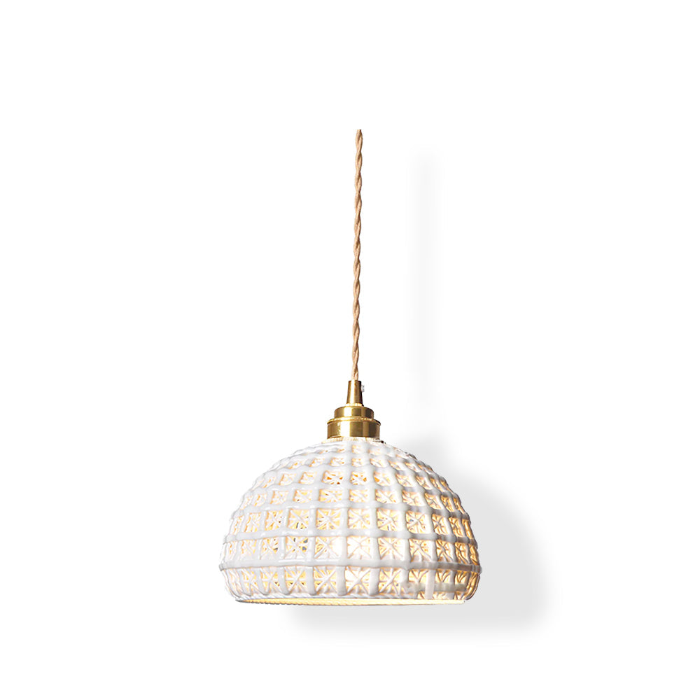 WINDSOR WHITE CLAY HANGING LANTERN