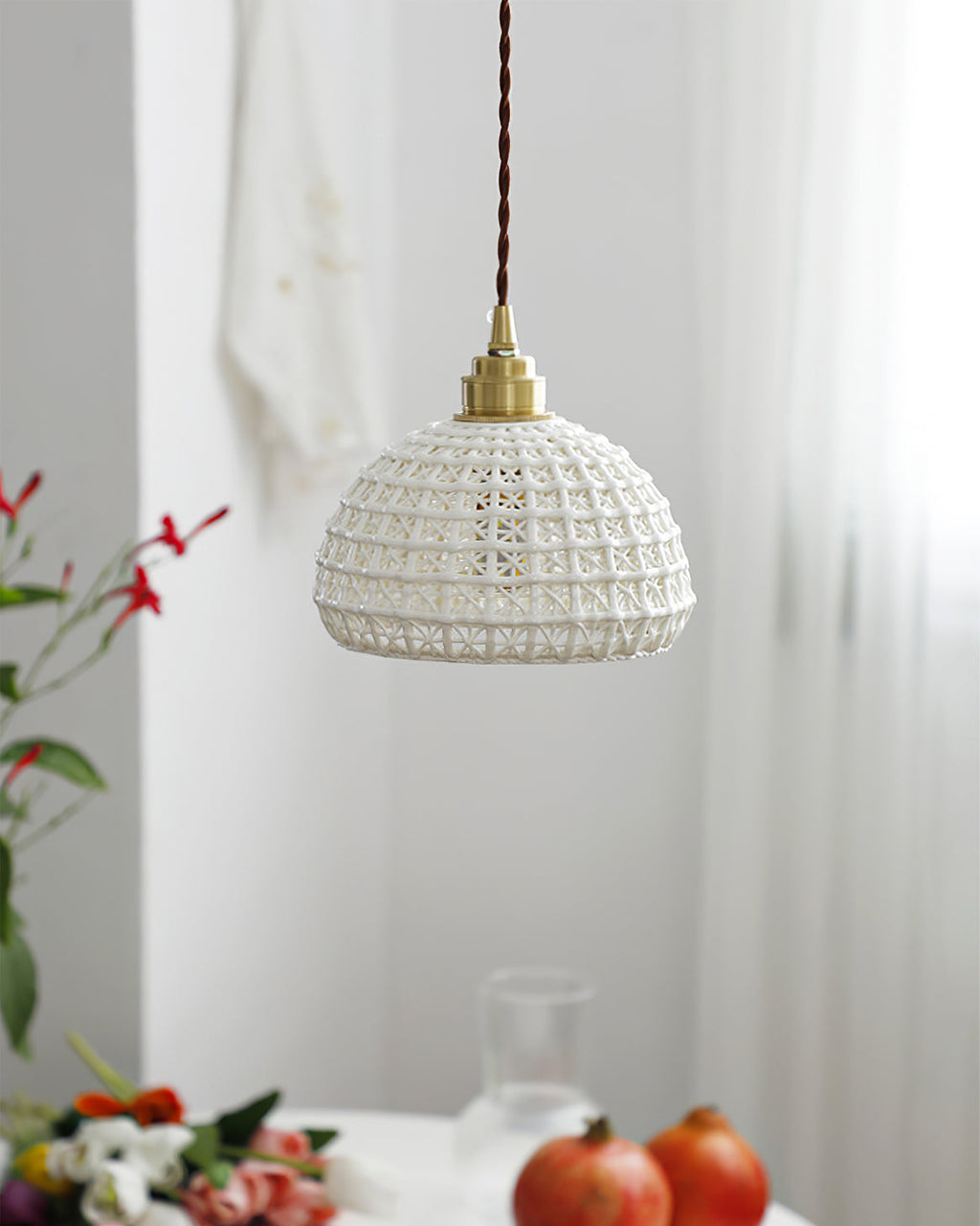 WINDSOR WHITE CLAY HANGING LANTERN